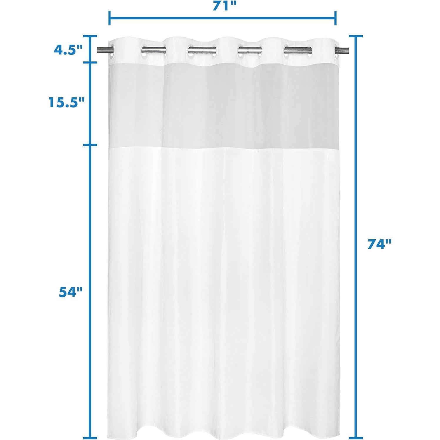 Cortina de Ducha River Dream Sin Ganchos 180 x 188 cm Blanca