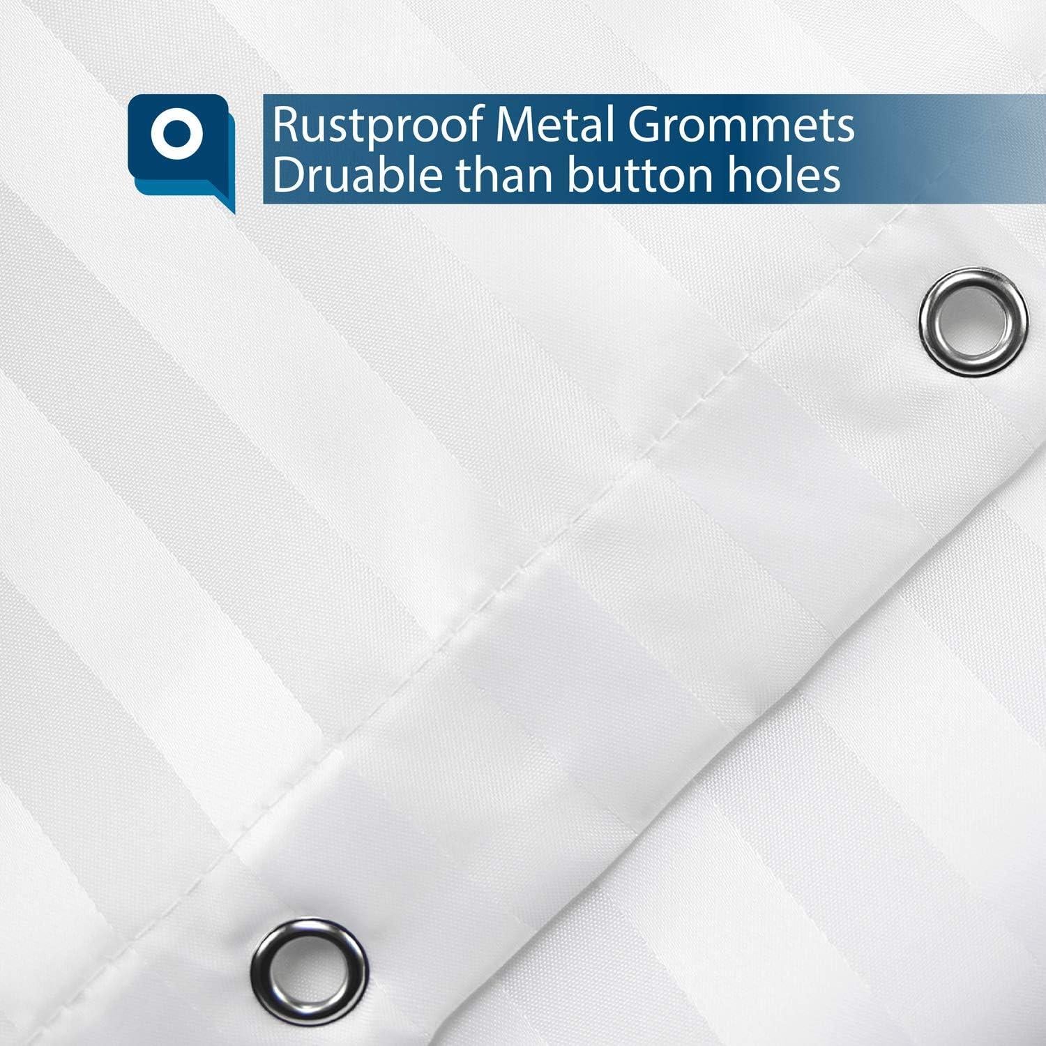 Cortina de Ducha Barossa Design 182x182 cm Impermeable Rayas