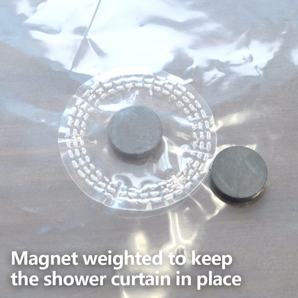 Cortina de Ducha YISURE 152x122 cm Impermeable PEVA Transparente