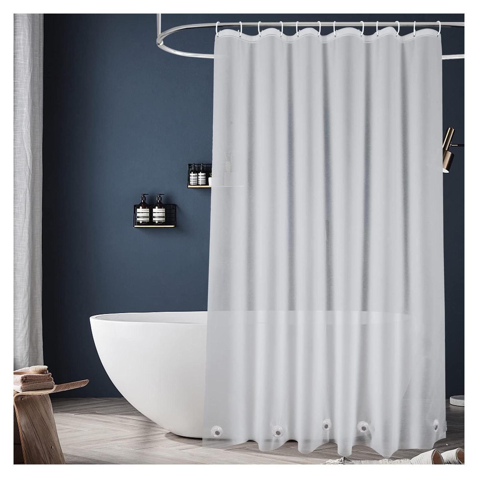 Cortina de Ducha EurCross PEVA 187x183 cm Impermeable