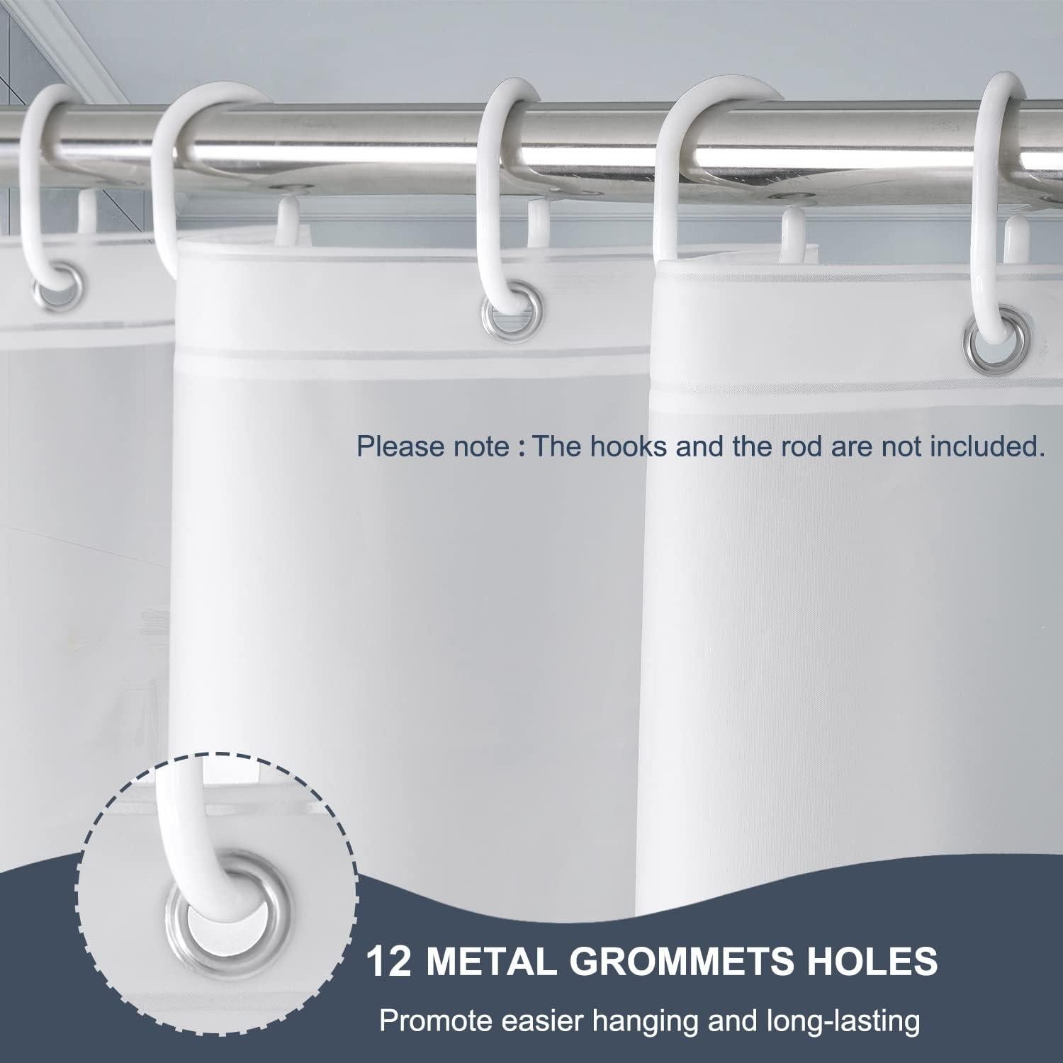 Cortina de Ducha EurCross PEVA 187x183 cm Impermeable