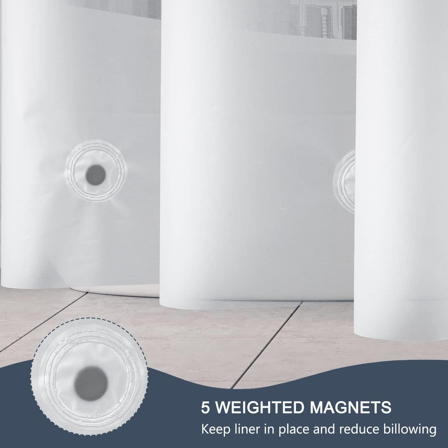 Cortina de Ducha EurCross PEVA 187x183 cm Impermeable