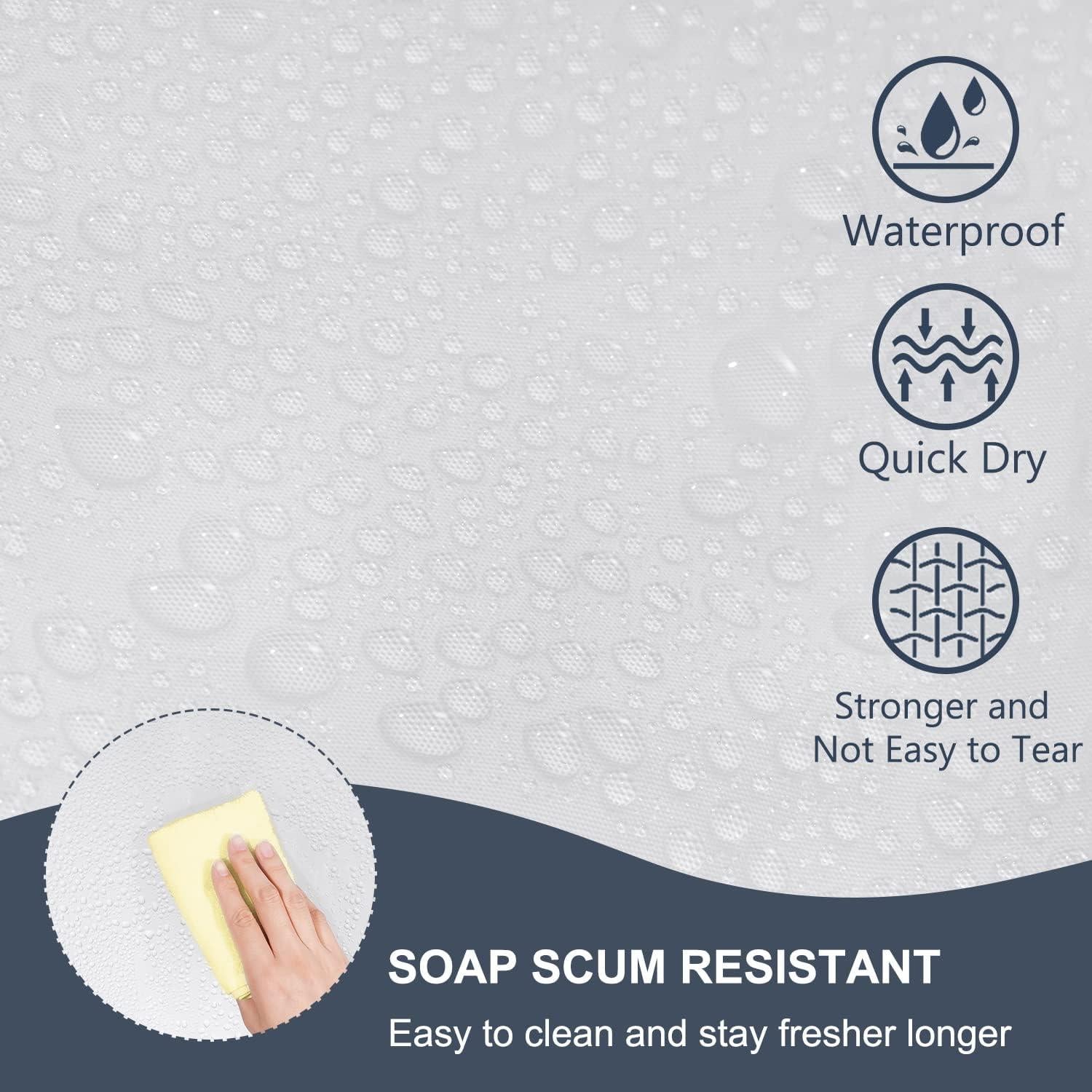 Cortina de Ducha EurCross PEVA 187x183 cm Impermeable