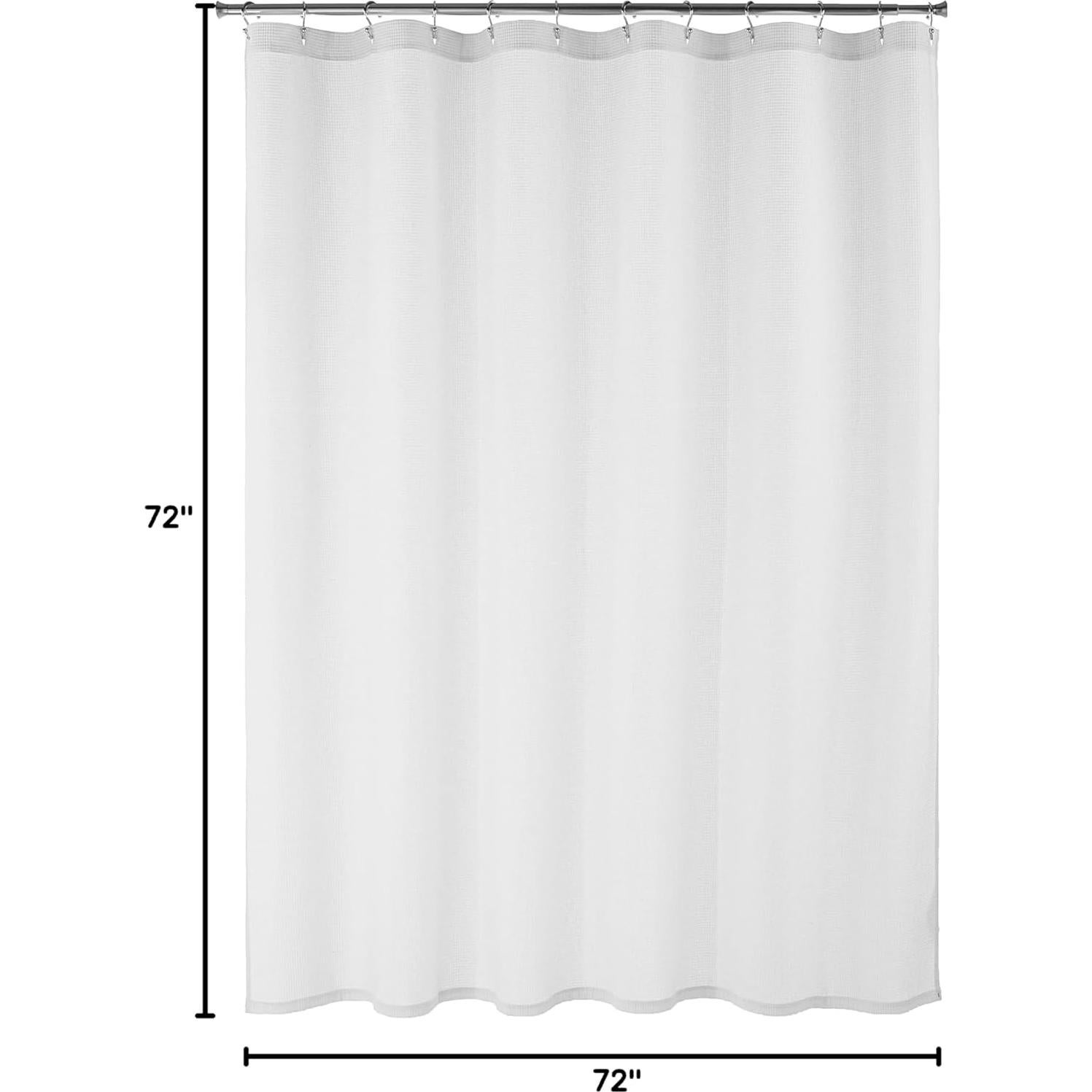 Cortina de Ducha Waffle Amazon Aware 182.88 cm Blanca