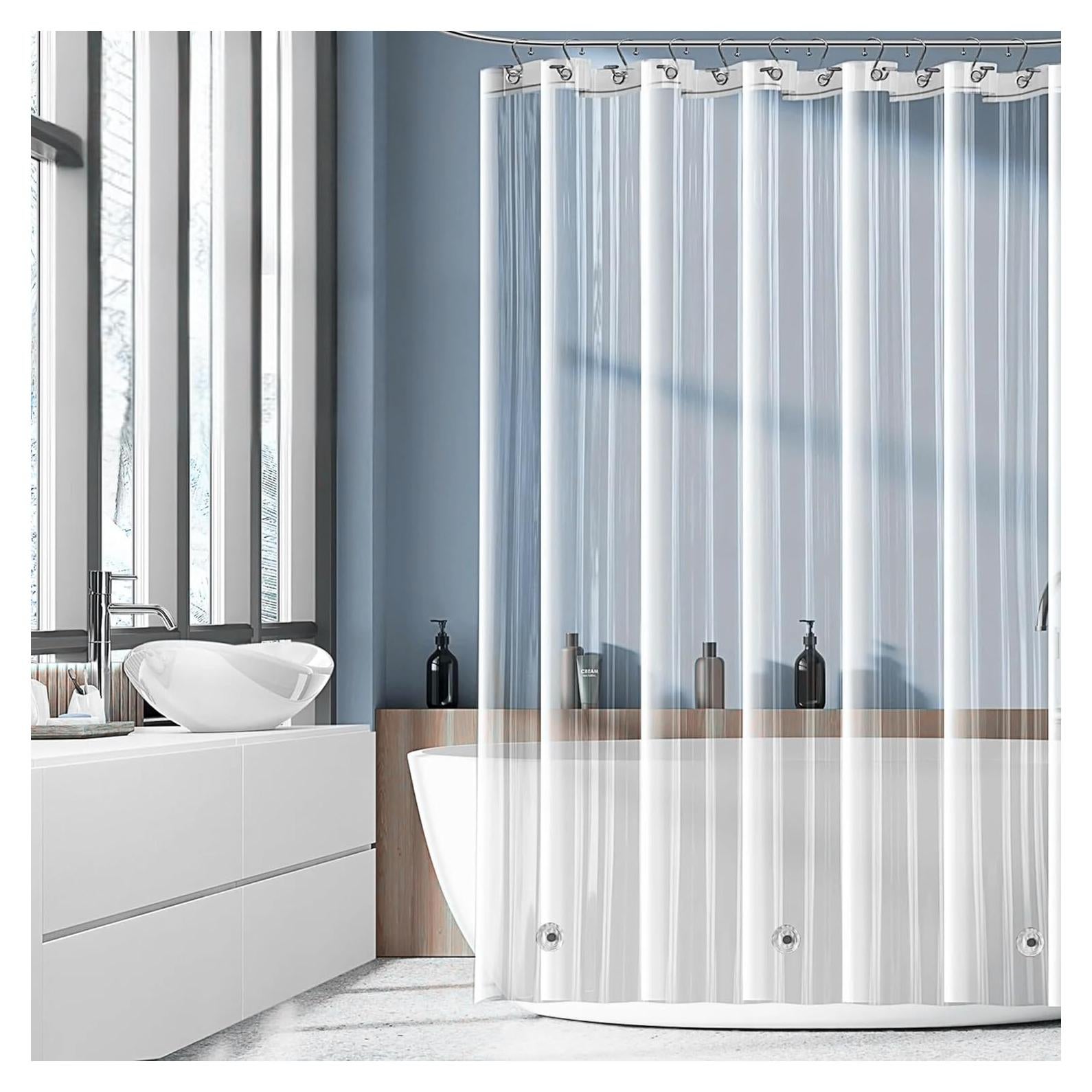 Forro de Cortina de Ducha Rely+ 72x72 cm PEVA Ecológico Impermeable