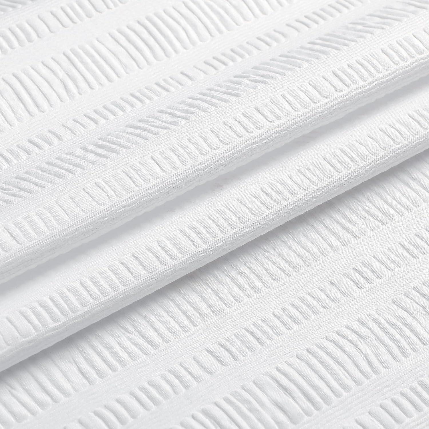 Cortina de Ducha Texturizada Aiyufeng 182x182 cm Blanca