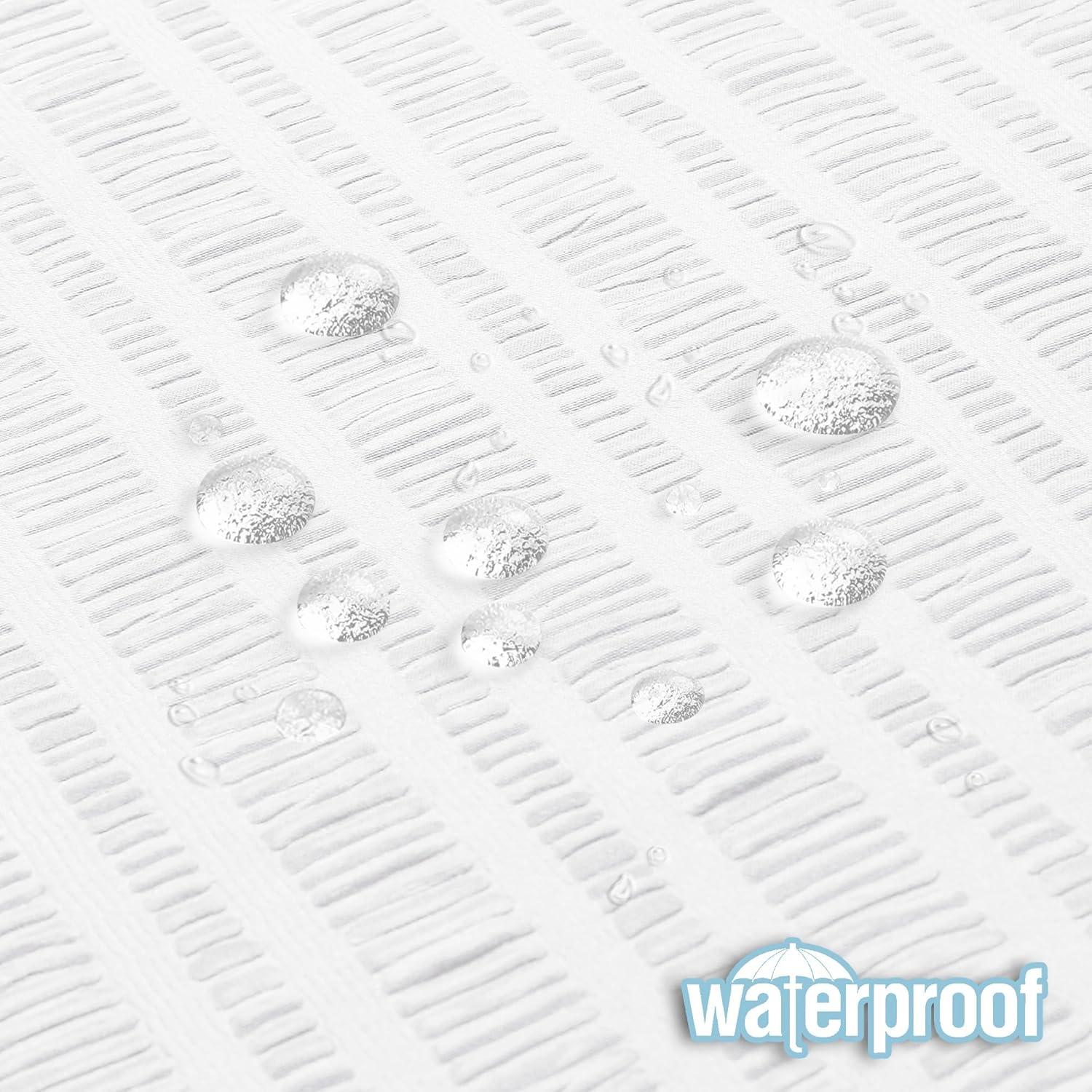 Cortina de Ducha Texturizada Aiyufeng 182x182 cm Blanca