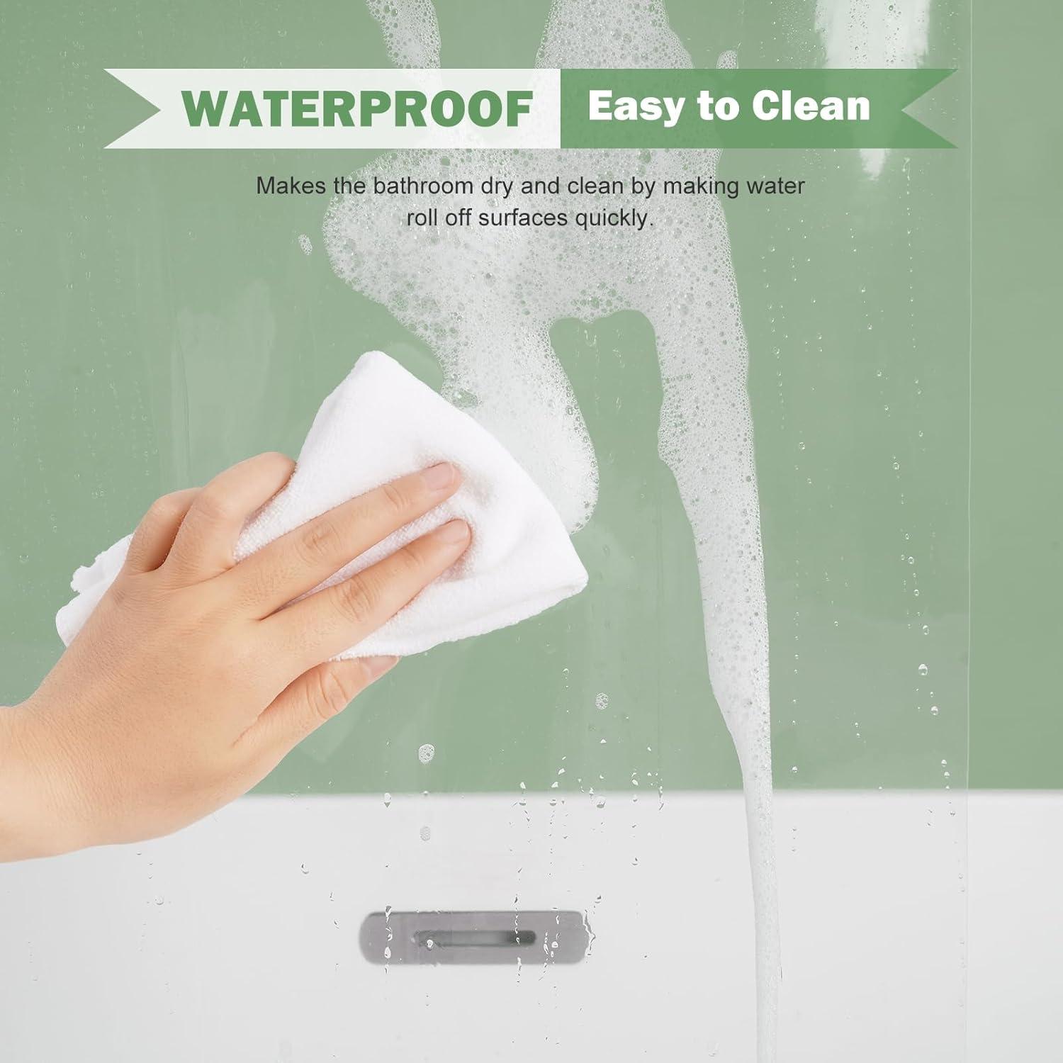 Cortina de Ducha Transparente UFRIDAY 182.88 x 190.5 cm PEVA