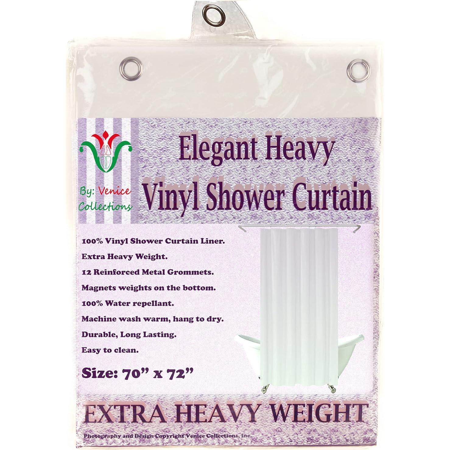 Cortina de Ducha de Vinilo Pesado Venice Collections 183x178 cm