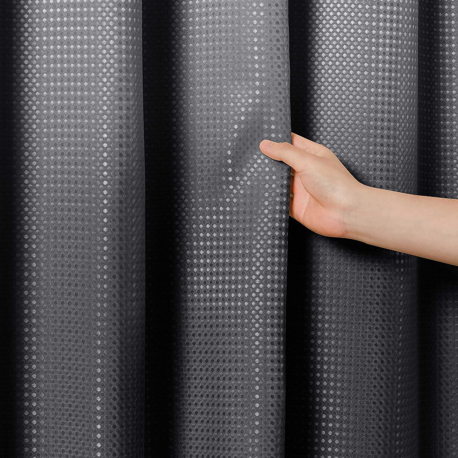 Cortina de Ducha Ombre Negra y Blanca Naturoom 72x72 cm