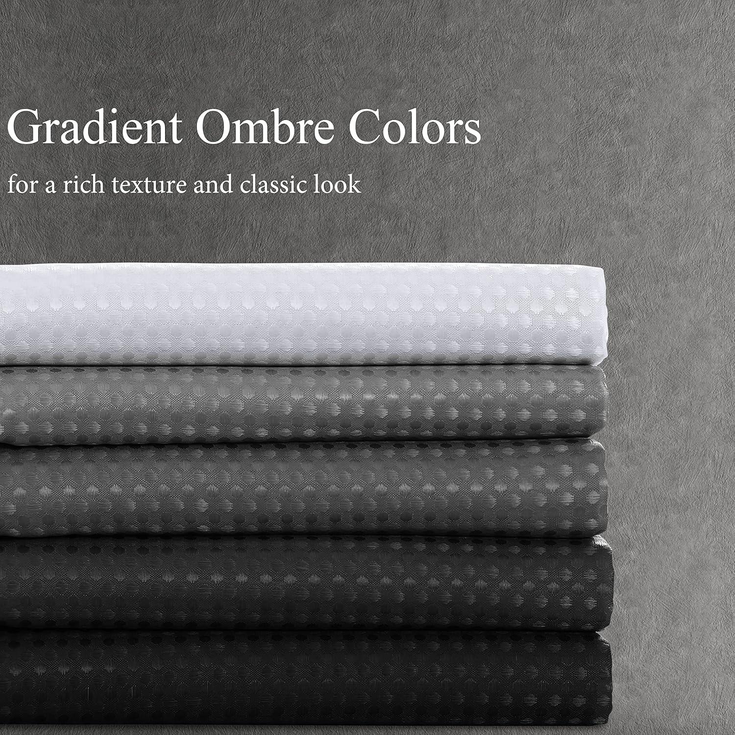 Cortina de Ducha Ombre Negra y Blanca Naturoom 72x72 cm