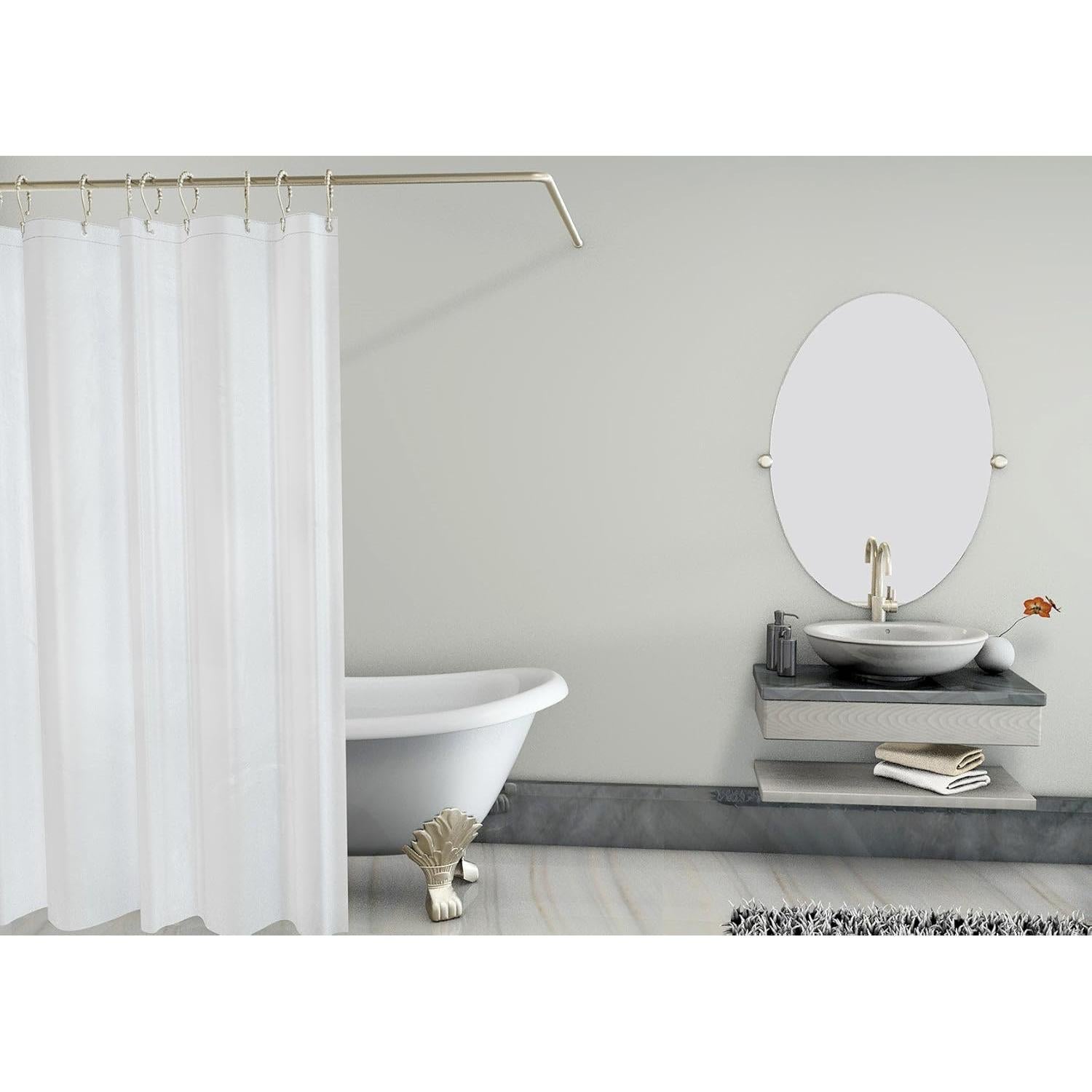 Forro de Cortina de Ducha DeLaine 100% PEVA 182.88 cm x 182.88 cm