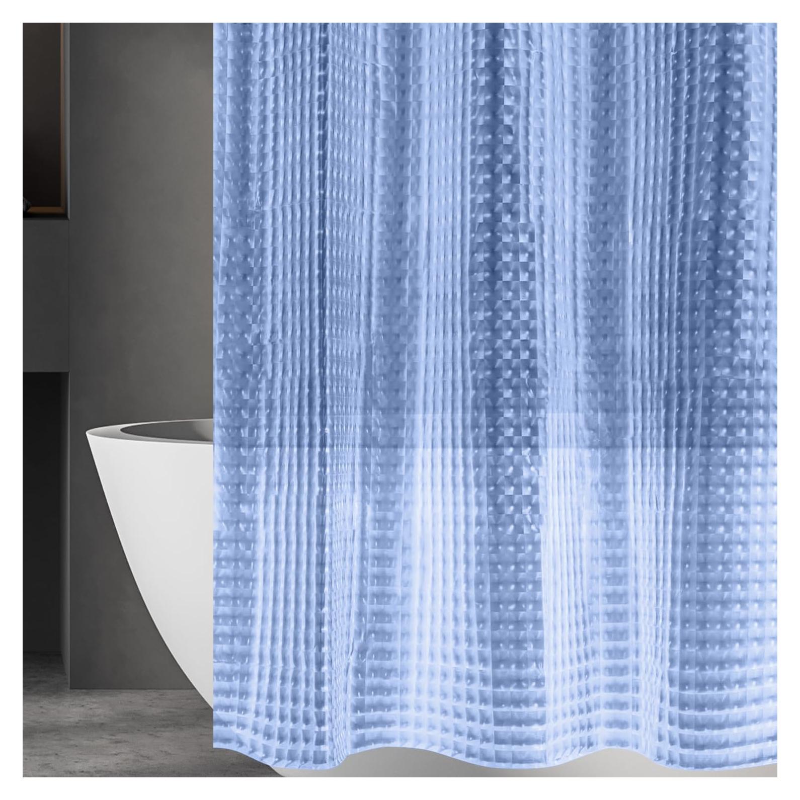 Cortina de Ducha Eazzier Bath 3D Azul Marino 182.88x182.88 cm