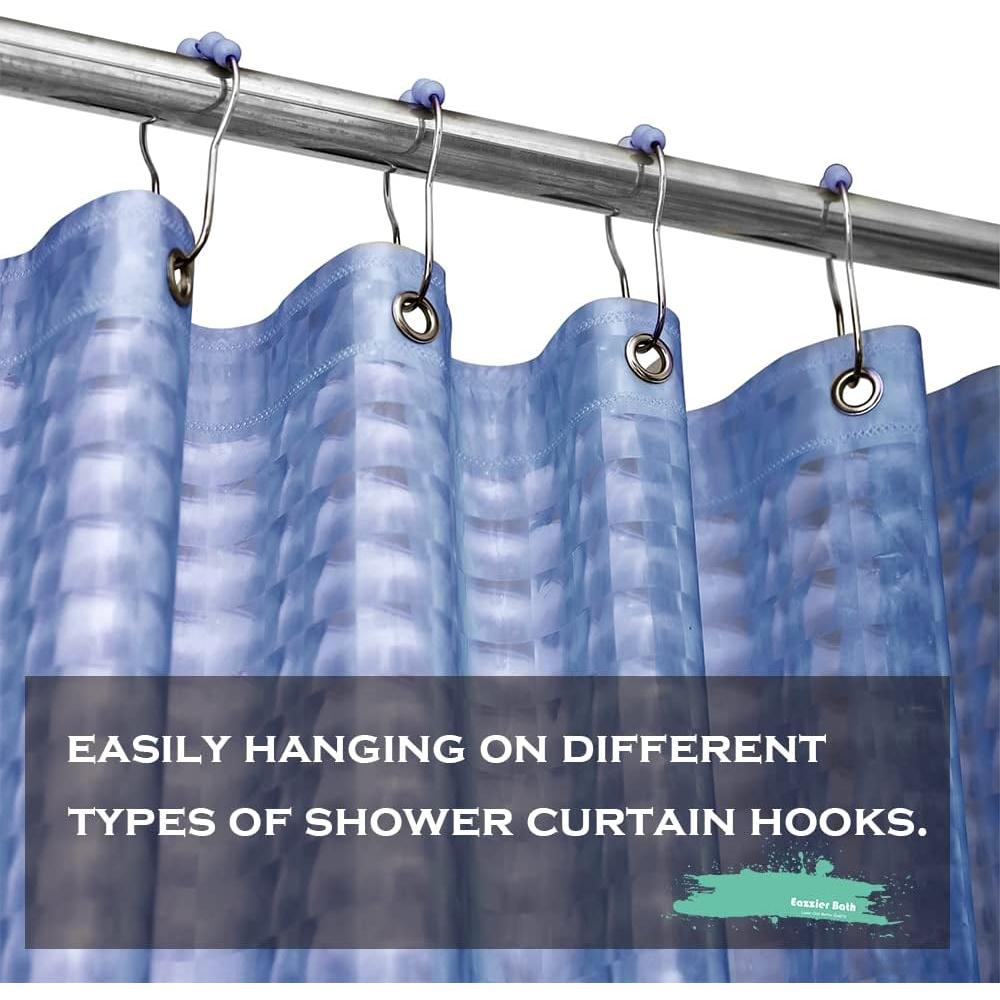 Cortina de Ducha Eazzier Bath 3D Azul Marino 182.88x182.88 cm