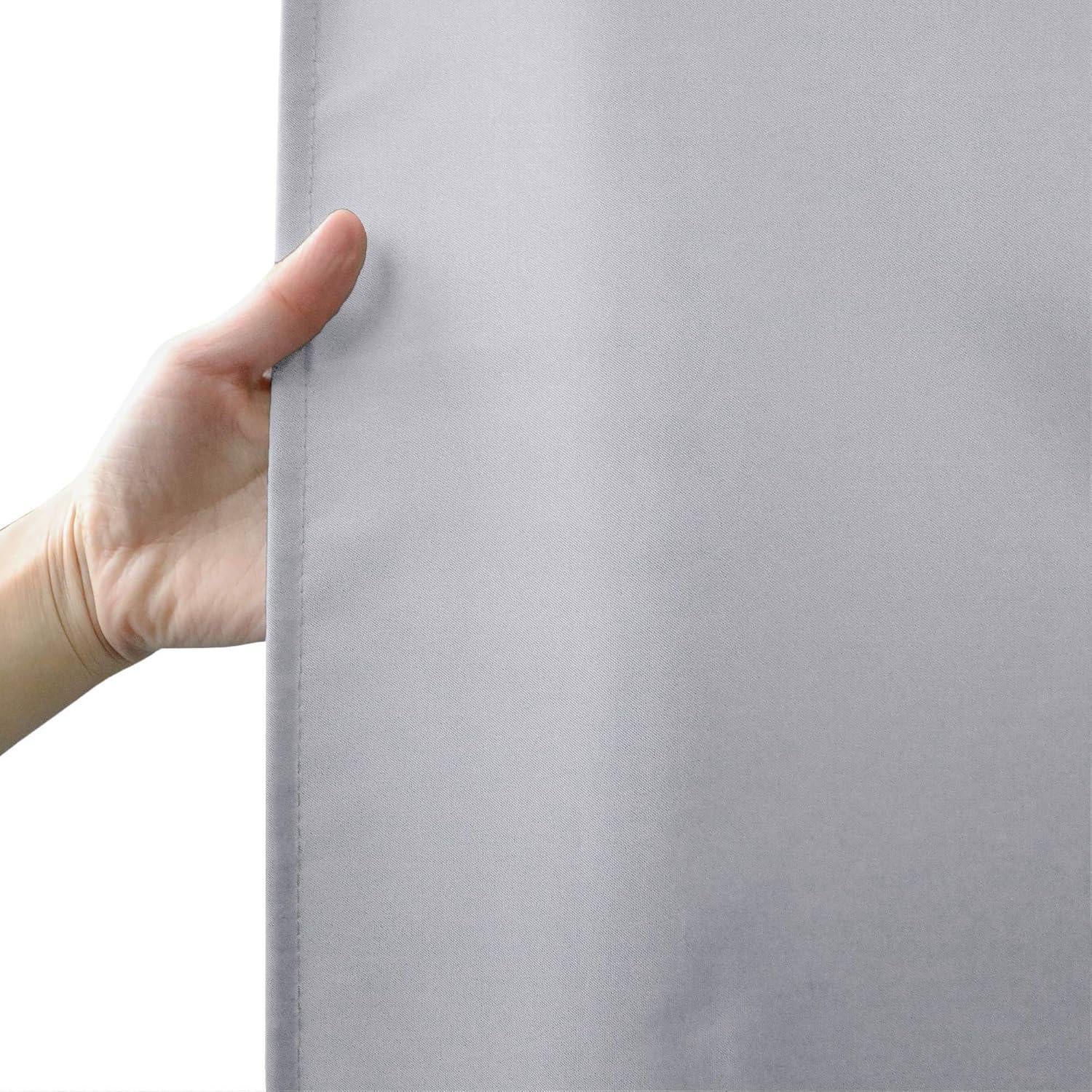 Cortina de Ducha AooHome 72x66 cm Impermeable Gris Claro