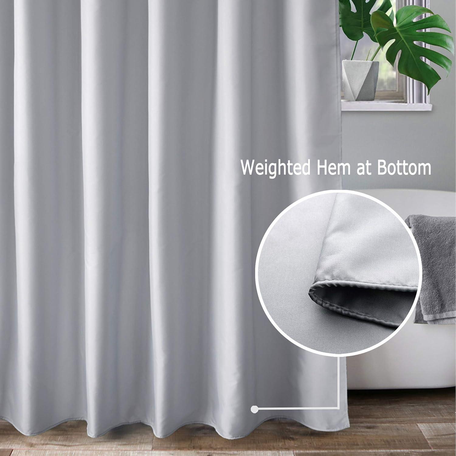 Cortina de Ducha AooHome 72x66 cm Impermeable Gris Claro