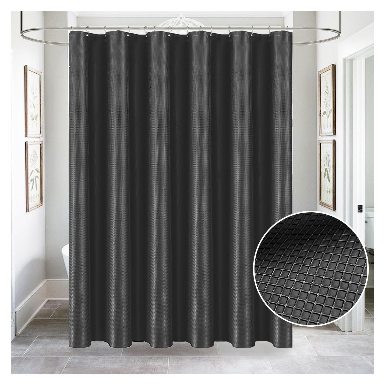 Cortina de Ducha Tititex Negra 72x72 cm PEVA Impermeable