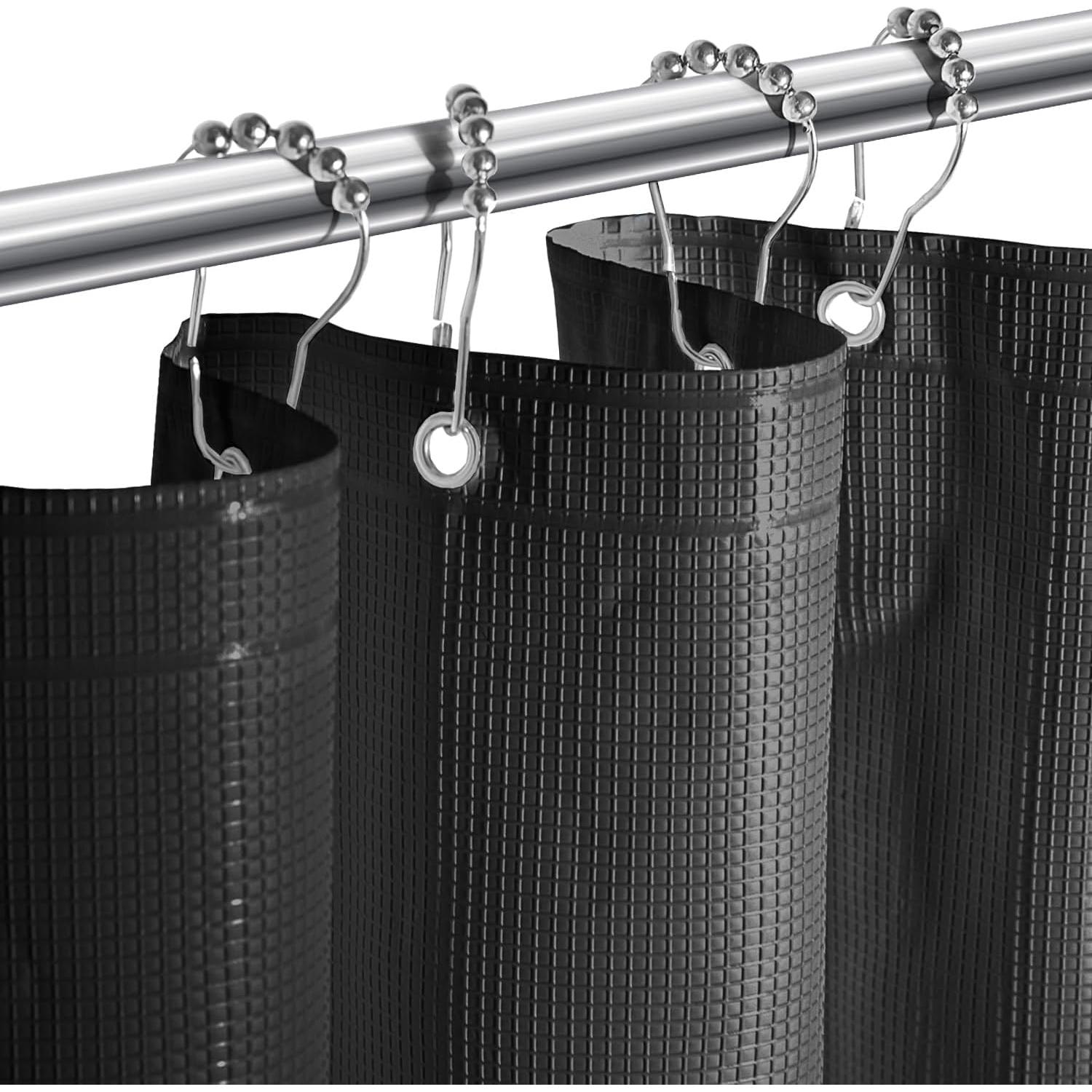 Cortina de Ducha Tititex Negra 72x72 cm PEVA Impermeable