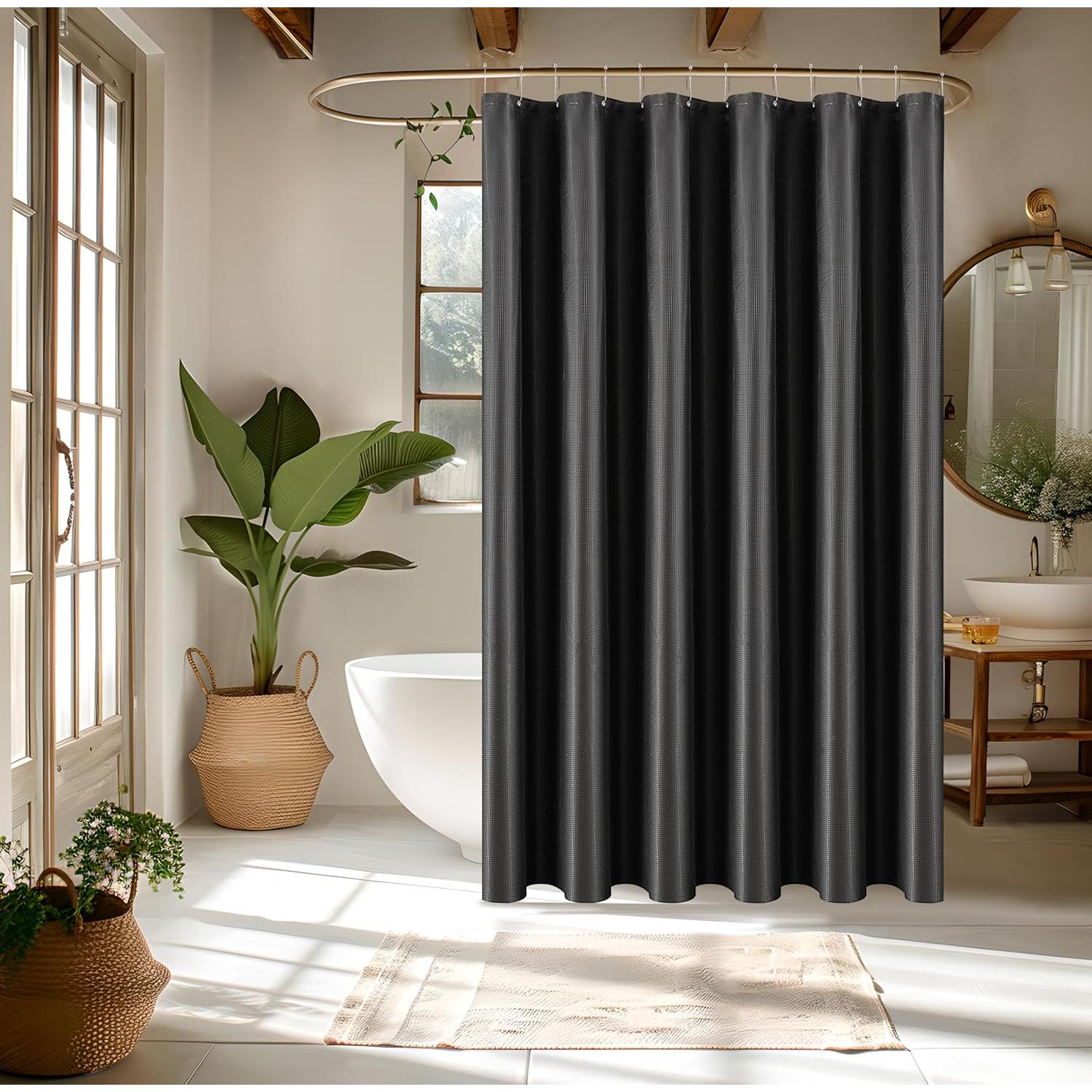 Cortina de Ducha Tititex Negra 72x72 cm PEVA Impermeable