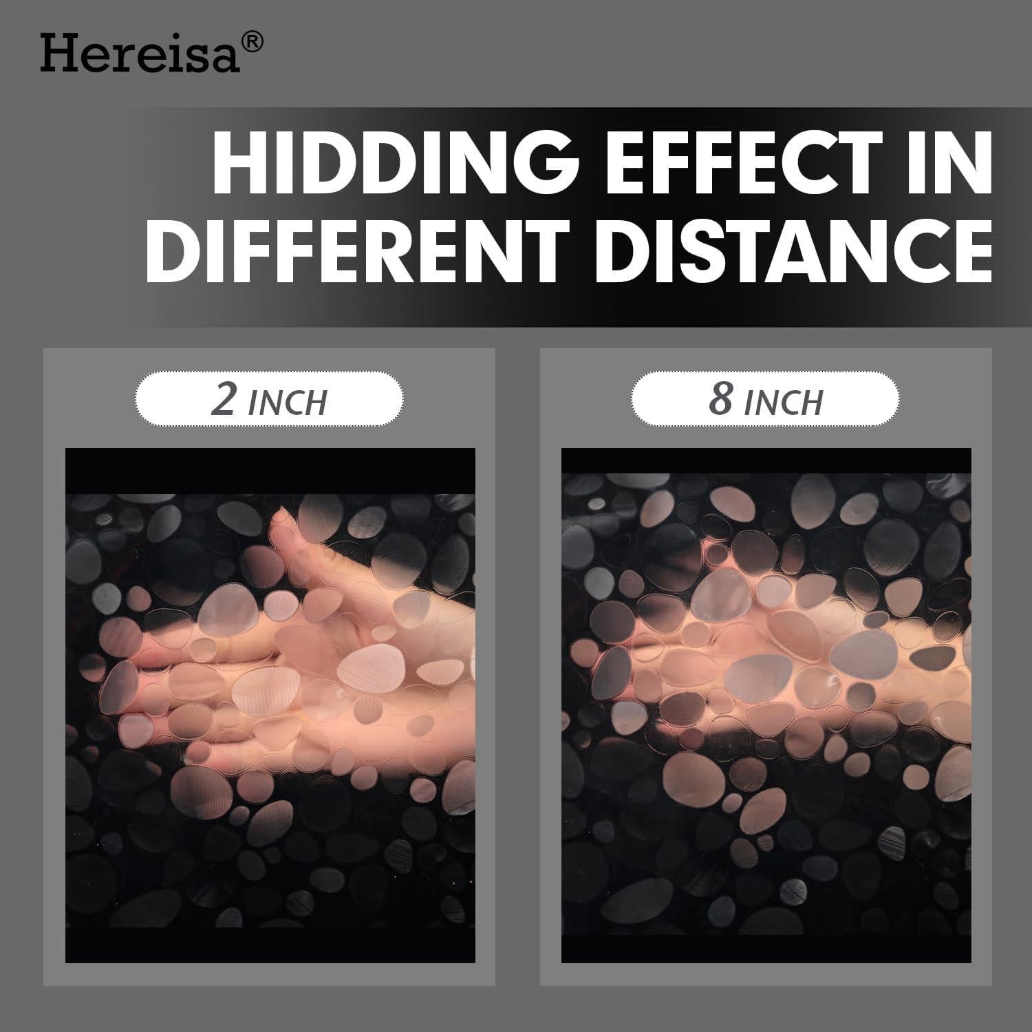 Cortina de Ducha Hereisa 3D Piedra Impermeable 180x180 cm