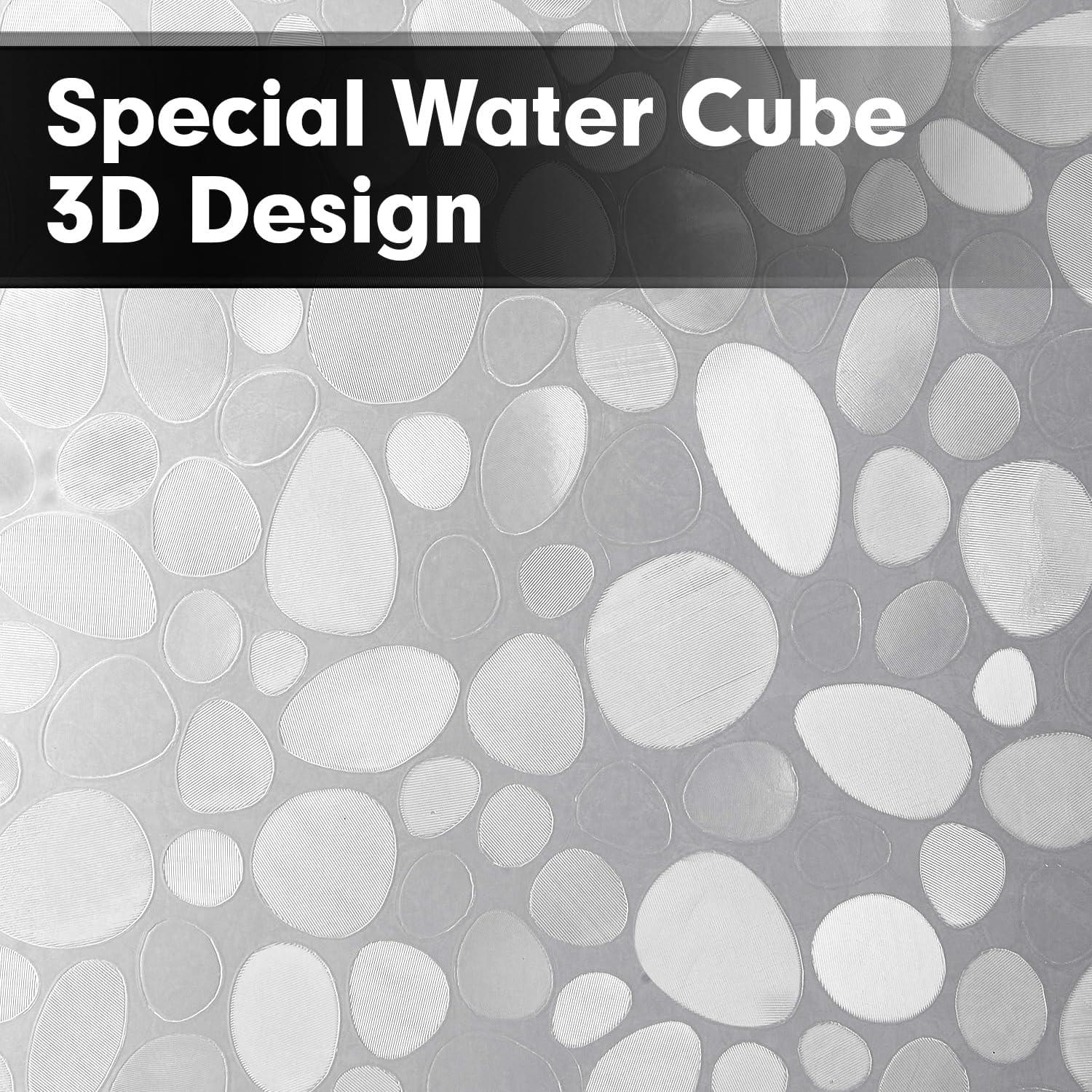 Cortina de Ducha Hereisa 3D Piedra Impermeable 180x180 cm