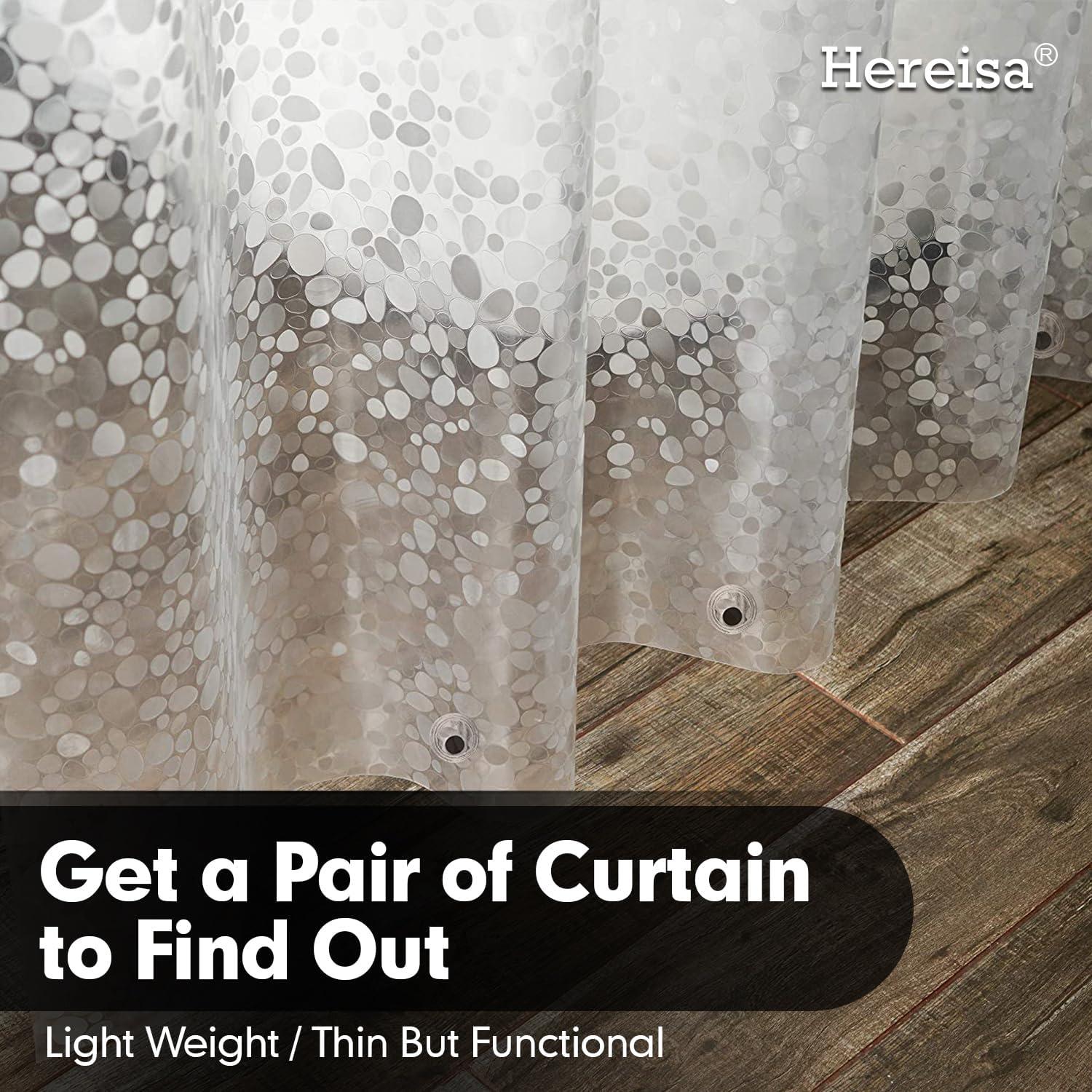 Cortina de Ducha Hereisa 3D Piedra Impermeable 180x180 cm