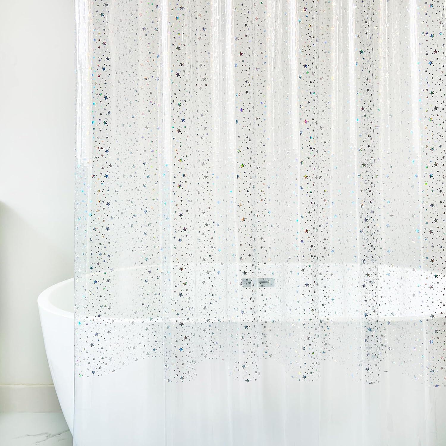 Funda de Ducha Holográfica Riyidecor 182.88x182.88 cm Estrella