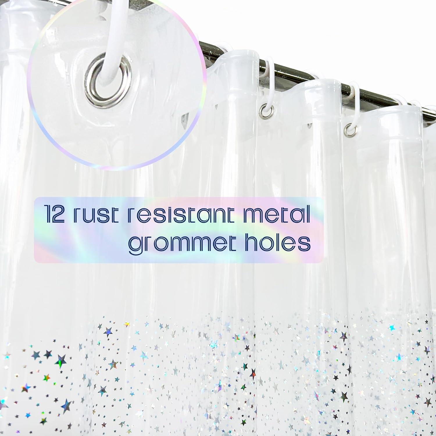 Funda de Ducha Holográfica Riyidecor 182.88x182.88 cm Estrella