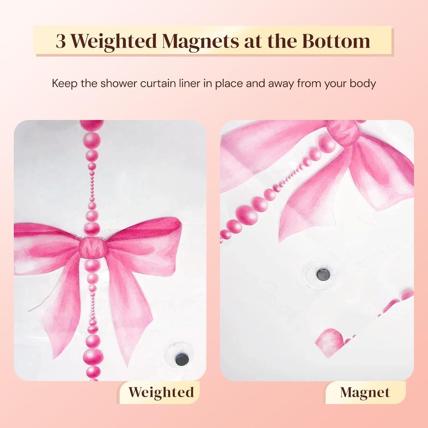 Cortina de Ducha Rosa Claro CAPQL 182x182cm Impermeable