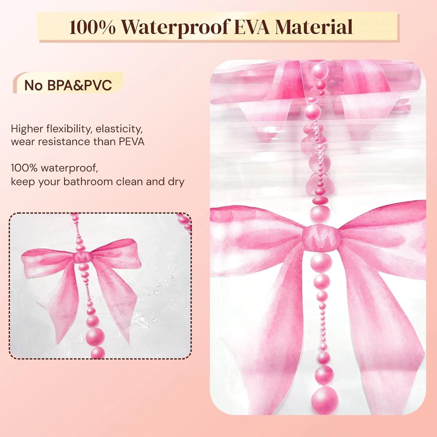 Cortina de Ducha Rosa Claro CAPQL 182x182cm Impermeable