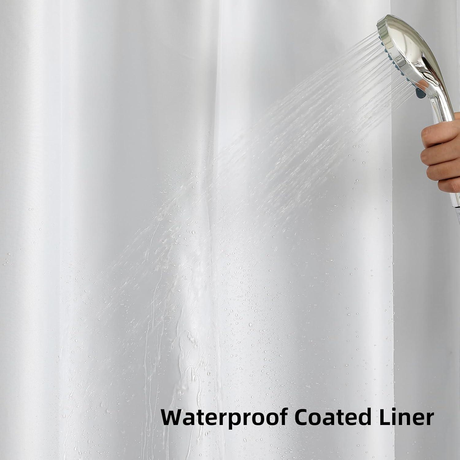 Cortina de Ducha Waffle Color Gris Carbón 182.88x190.5 cm