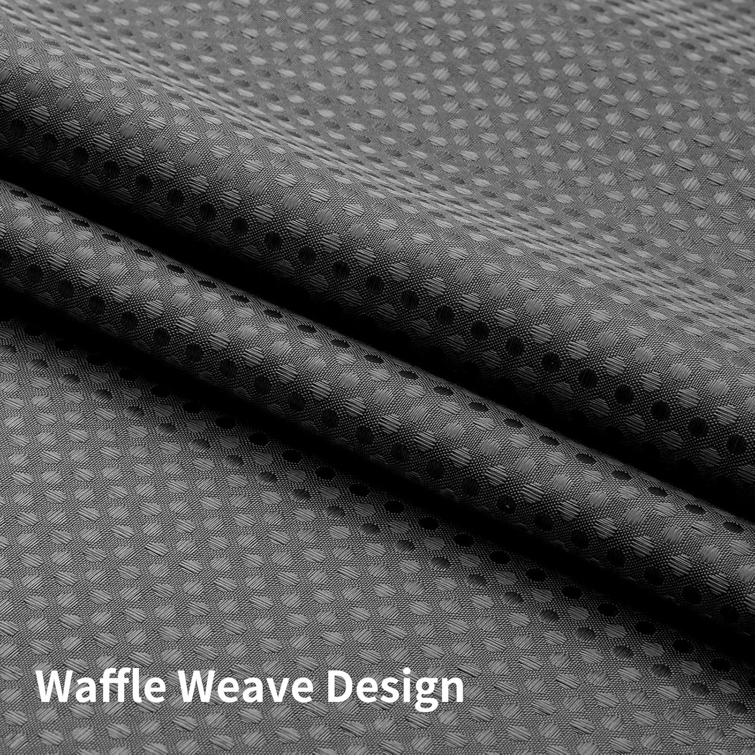 Cortina de Ducha Waffle Color Gris Carbón 182.88x190.5 cm