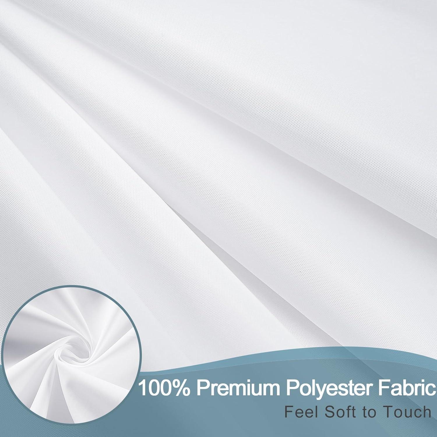 Cortina de Ducha Larga AooHome 183x198 cm Impermeable Blanca