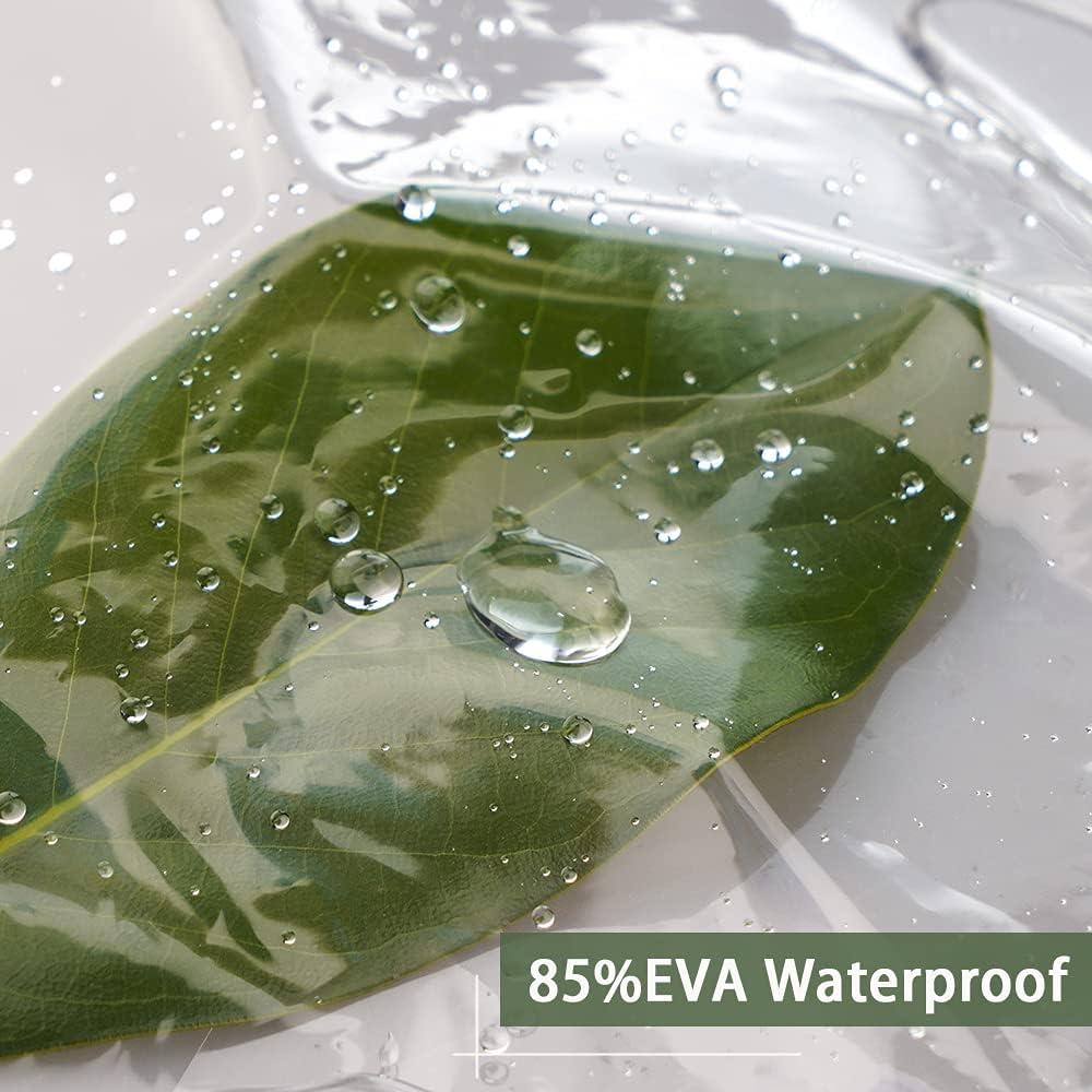 Cortina de Ducha UFRIDAY 72x80 cm Transparente EVA Impermeable