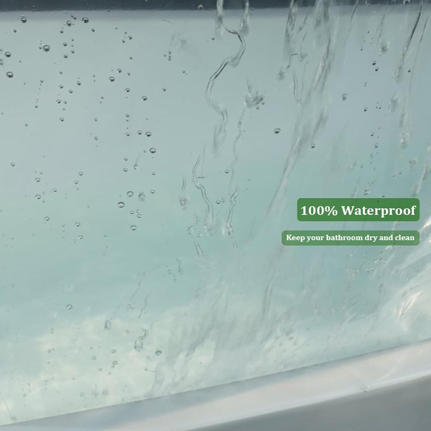 Cortina de Ducha Tonnali 74 Pulgadas PEVA Transparente Impermeable