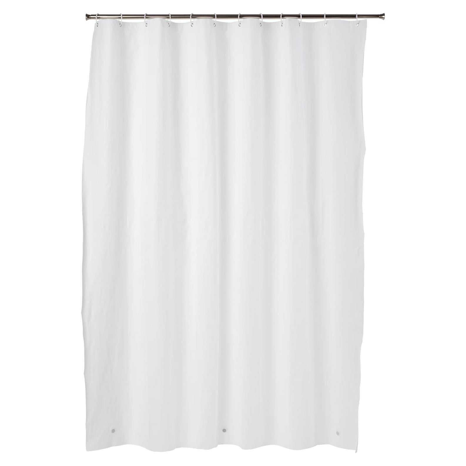Cortina de Ducha Impermeable Ecoluxe 70x70 cm Blanca con Ojetes