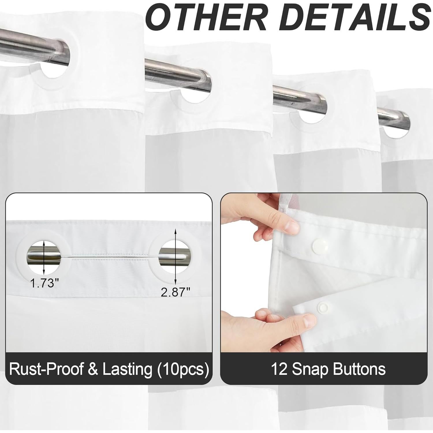 Cortina de Ducha AXURXUI Boho Negra 180x190 cm Impermeable