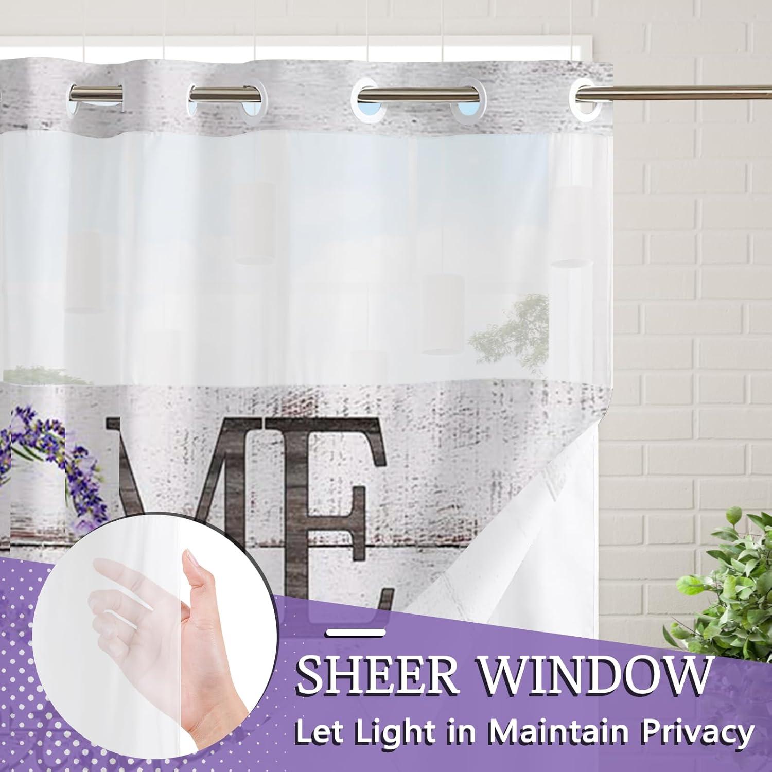 Cortina de Ducha APROPHIC Lavanda 180x190 cm Impermeable