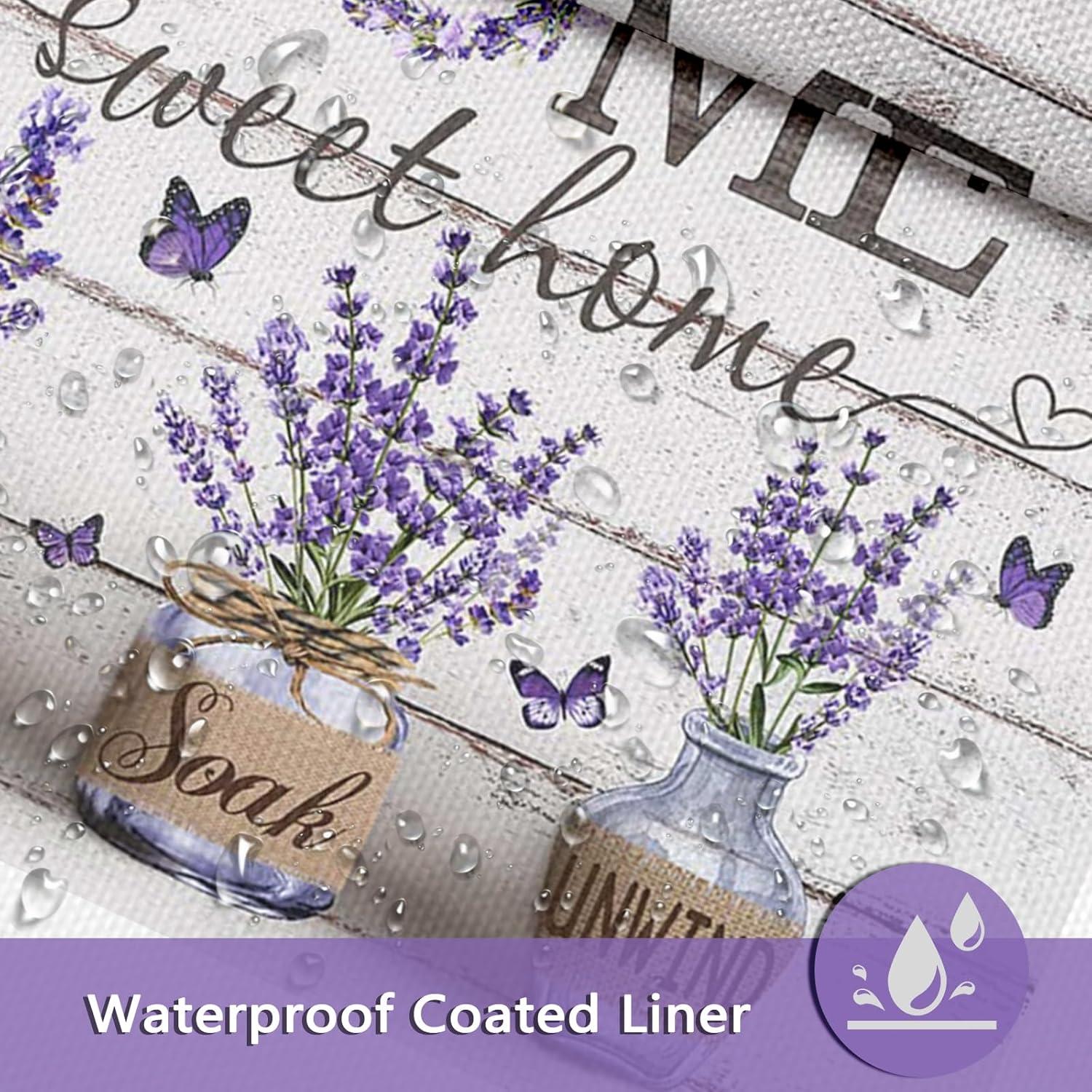 Cortina de Ducha APROPHIC Lavanda 180x190 cm Impermeable