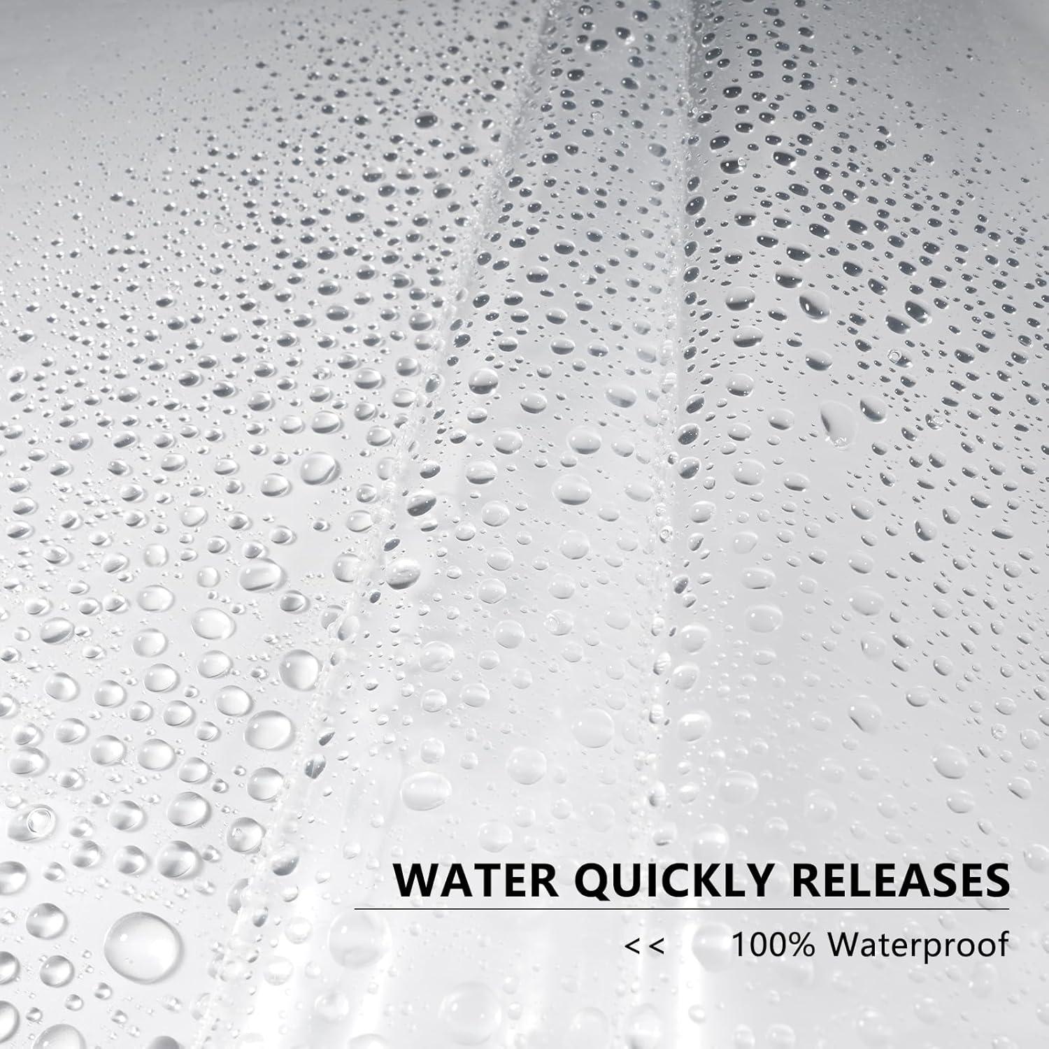 Cortina de Ducha Transparente AooHome 182x213 cm EVA Ligera