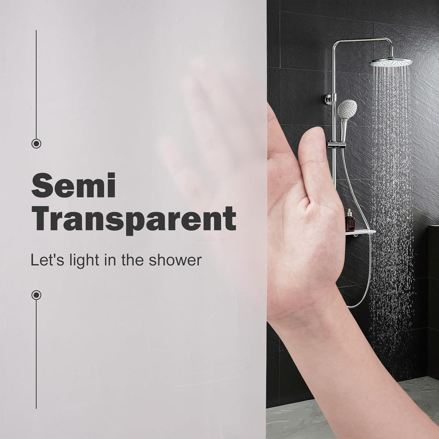 Cortina de Ducha UFRIDAY Frosted 71x74 cm Impermeable