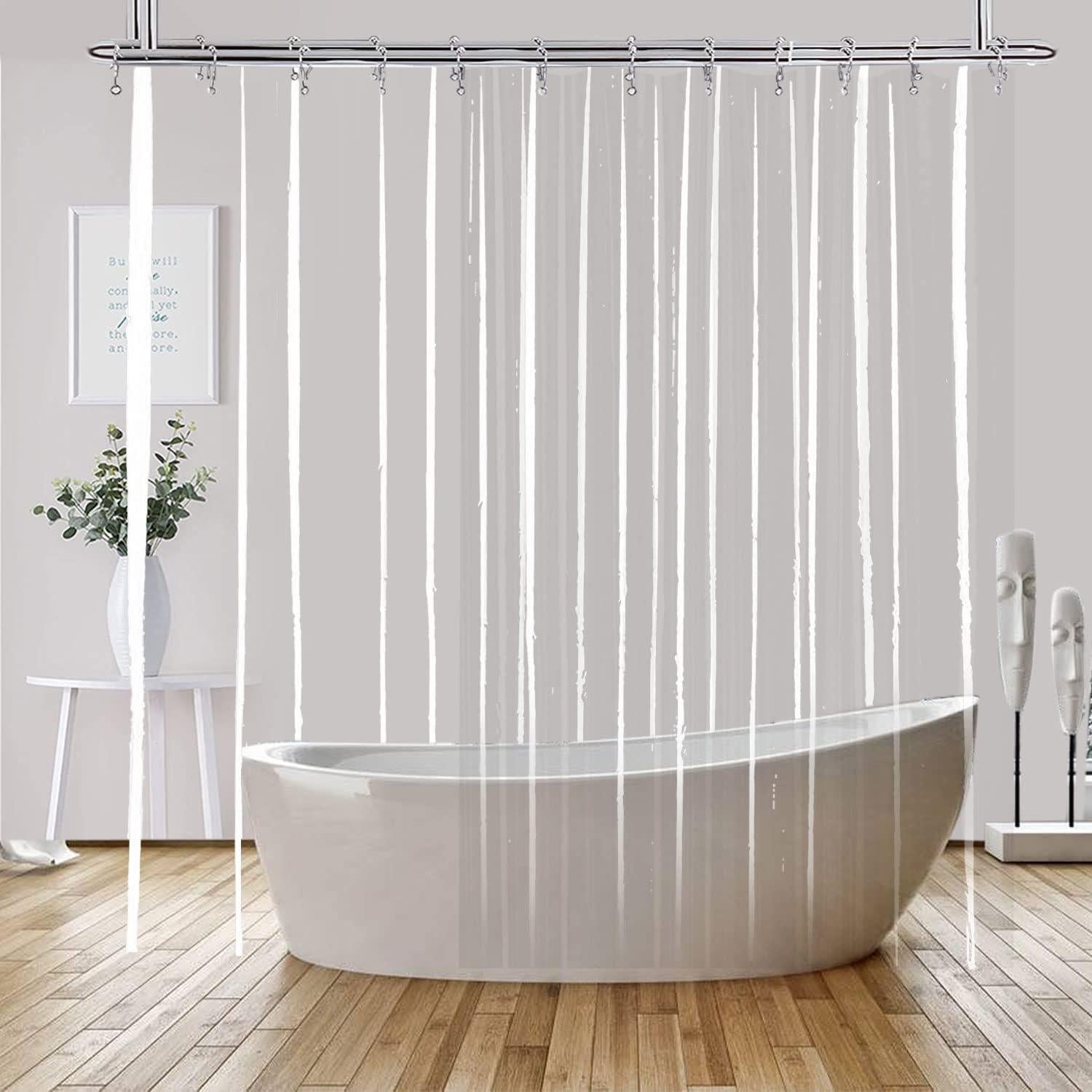 Cortina de Ducha YISURE Transparente 180x70 cm Impermeable