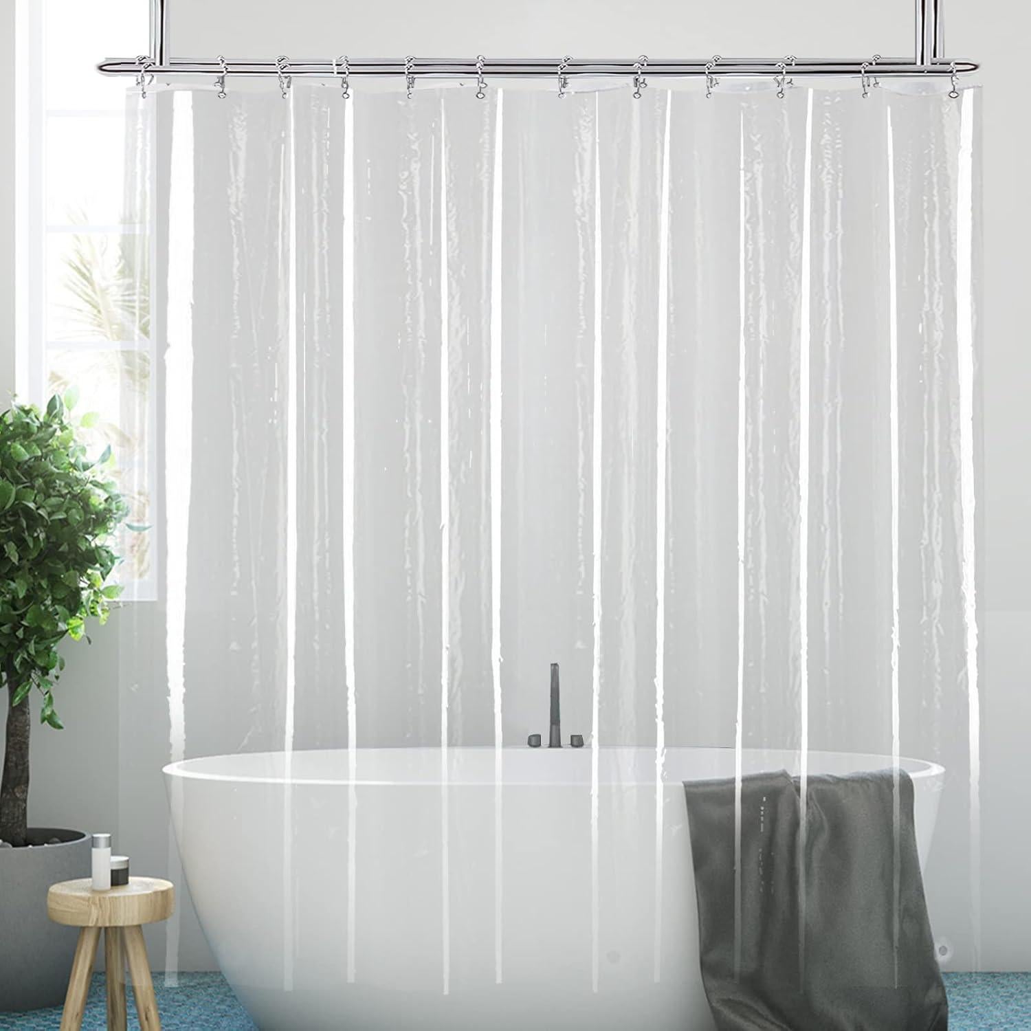 Cortina de Ducha YISURE Transparente 180x70 cm Impermeable
