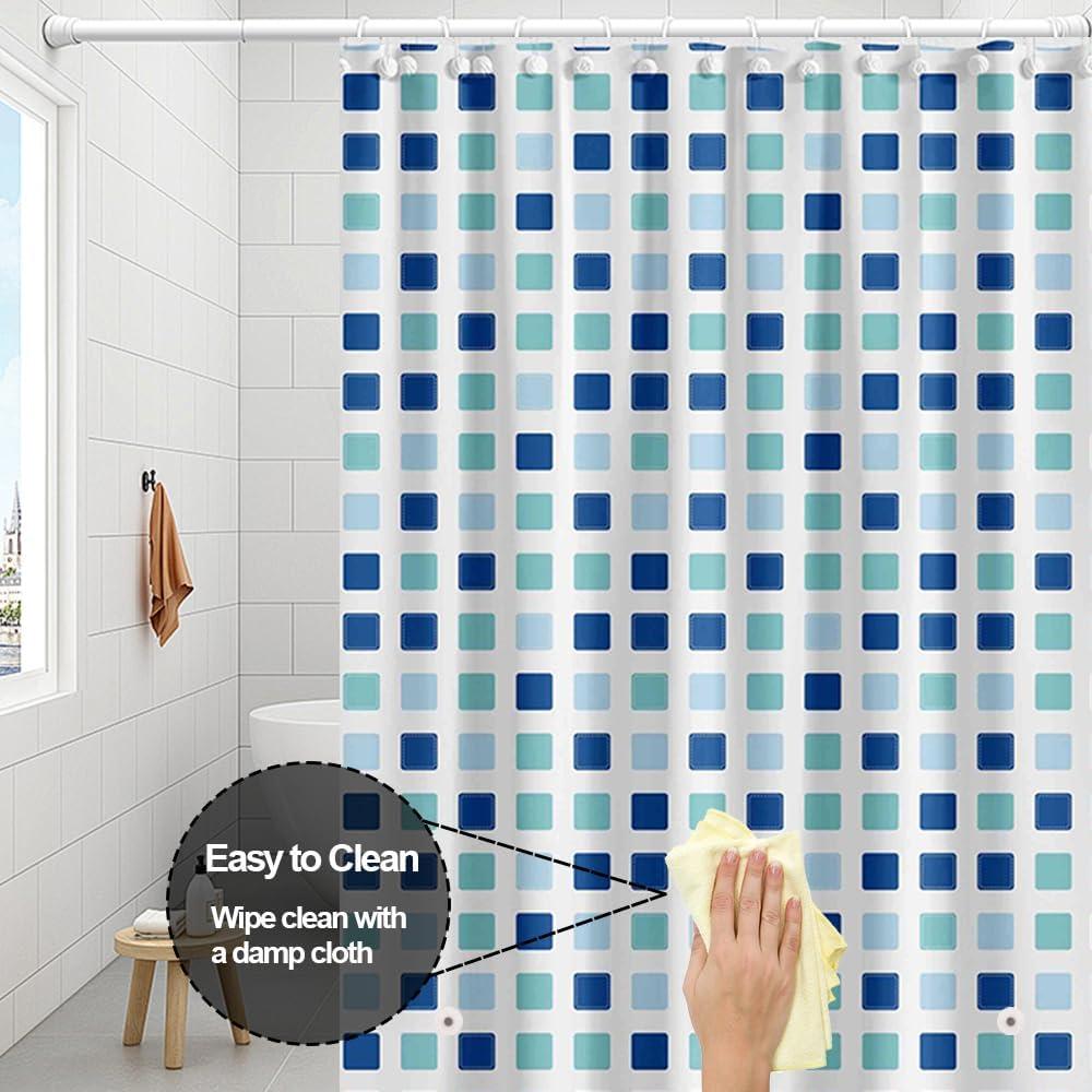 Forro de Ducha Myratts PEVA 72x72" Impermeable Azul-Verde