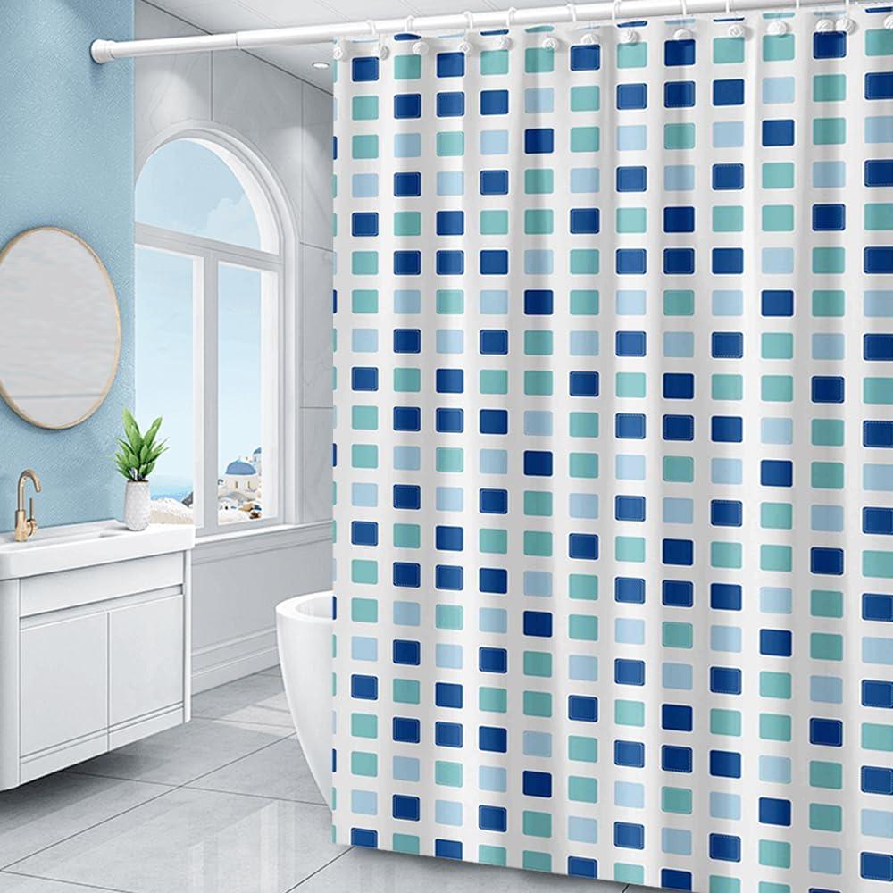 Forro de Ducha Myratts PEVA 72x72" Impermeable Azul-Verde