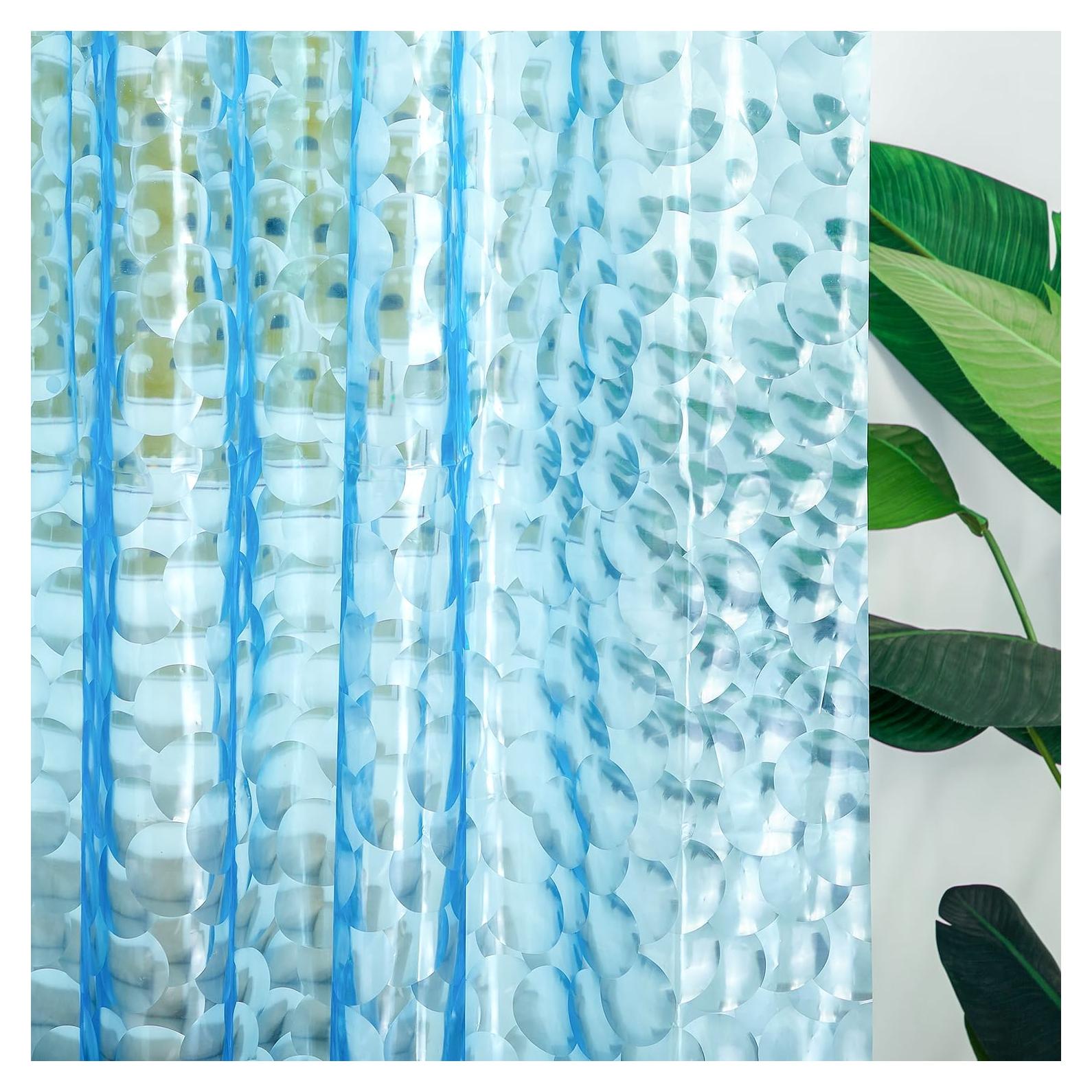 Cortina de Ducha Hereisa 3D Cubo Azul 183x168 cm PEVA