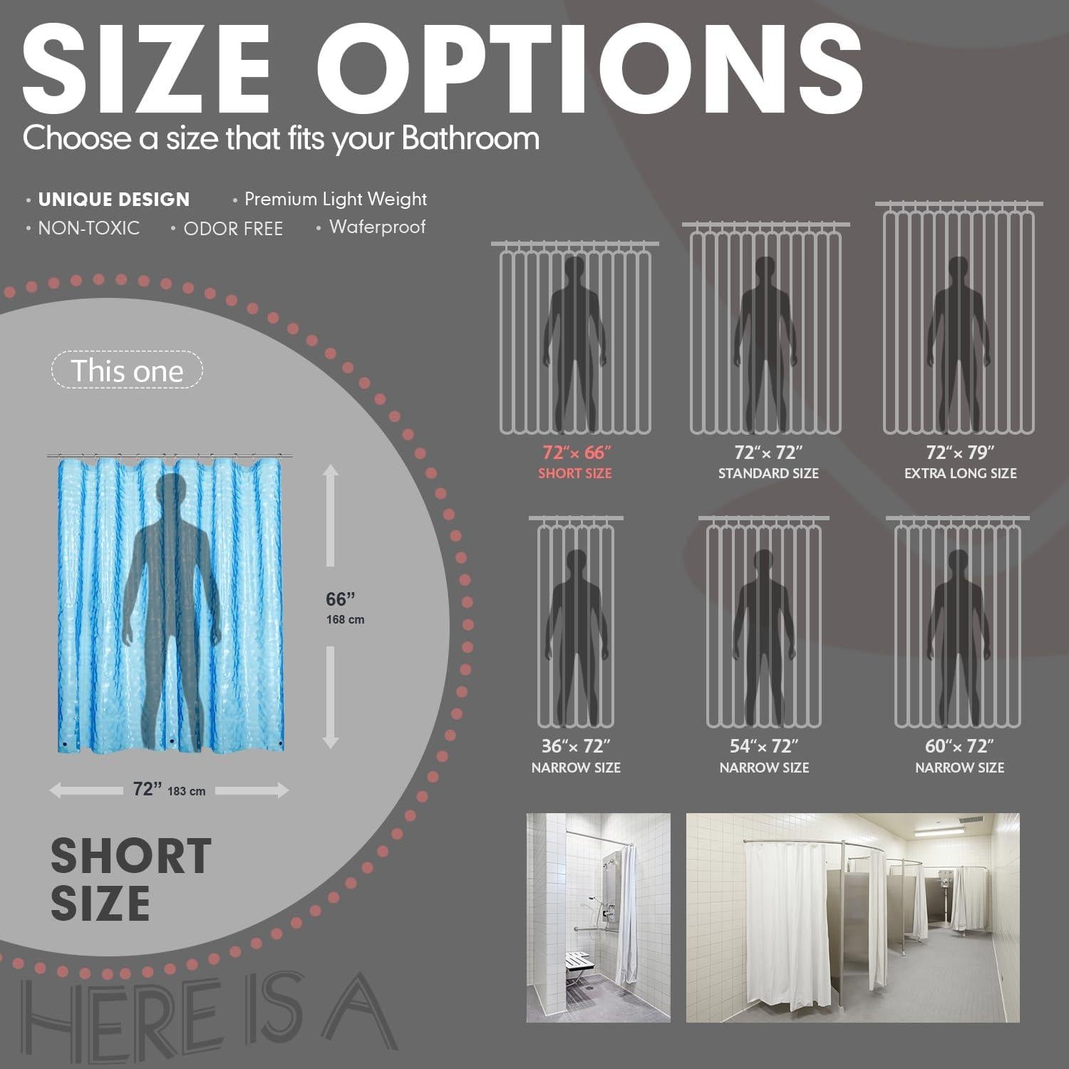 Cortina de Ducha Hereisa 3D Cubo Azul 183x168 cm PEVA