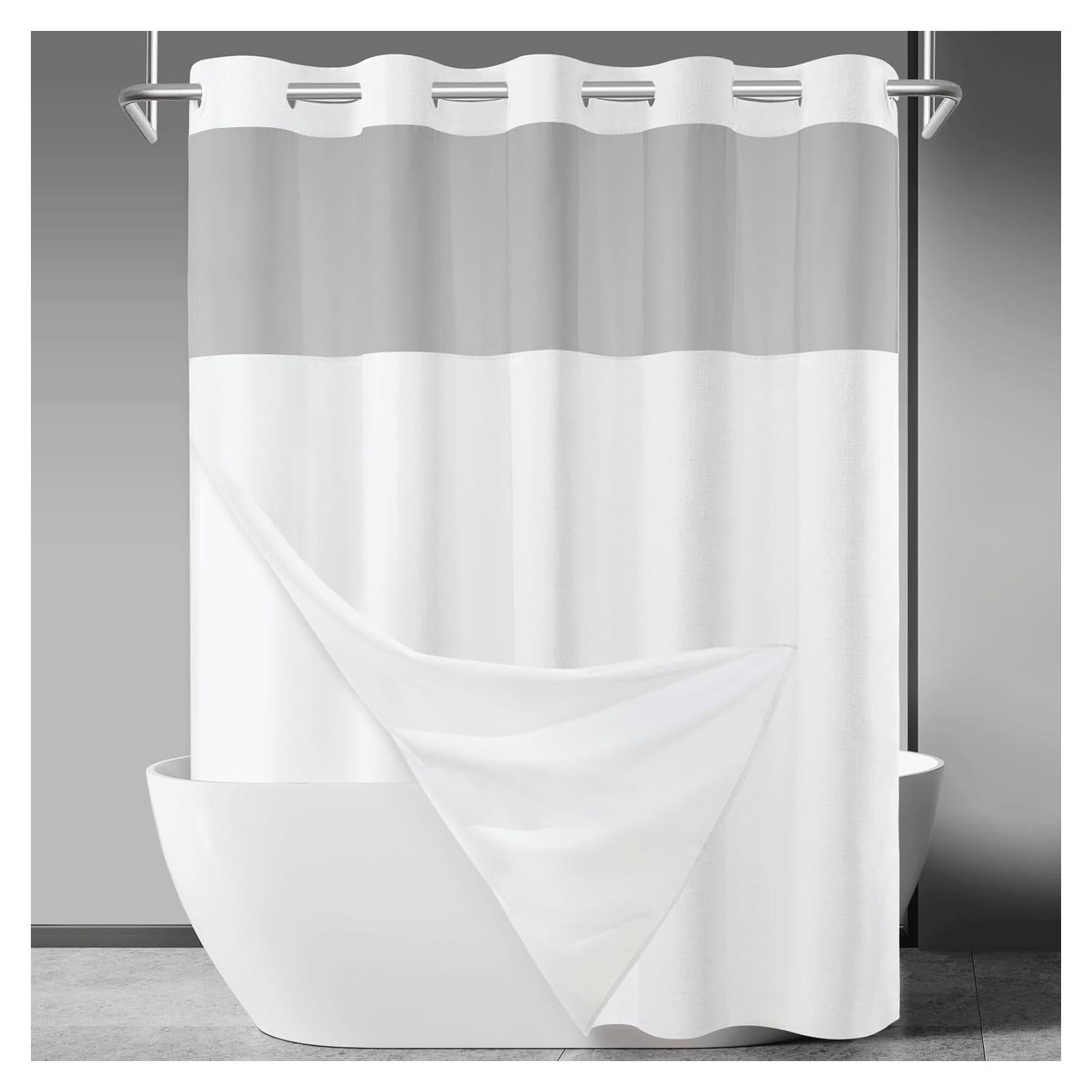 Cortina de Ducha Texturizada SORTTO Blanca 180x188 cm Impermeable