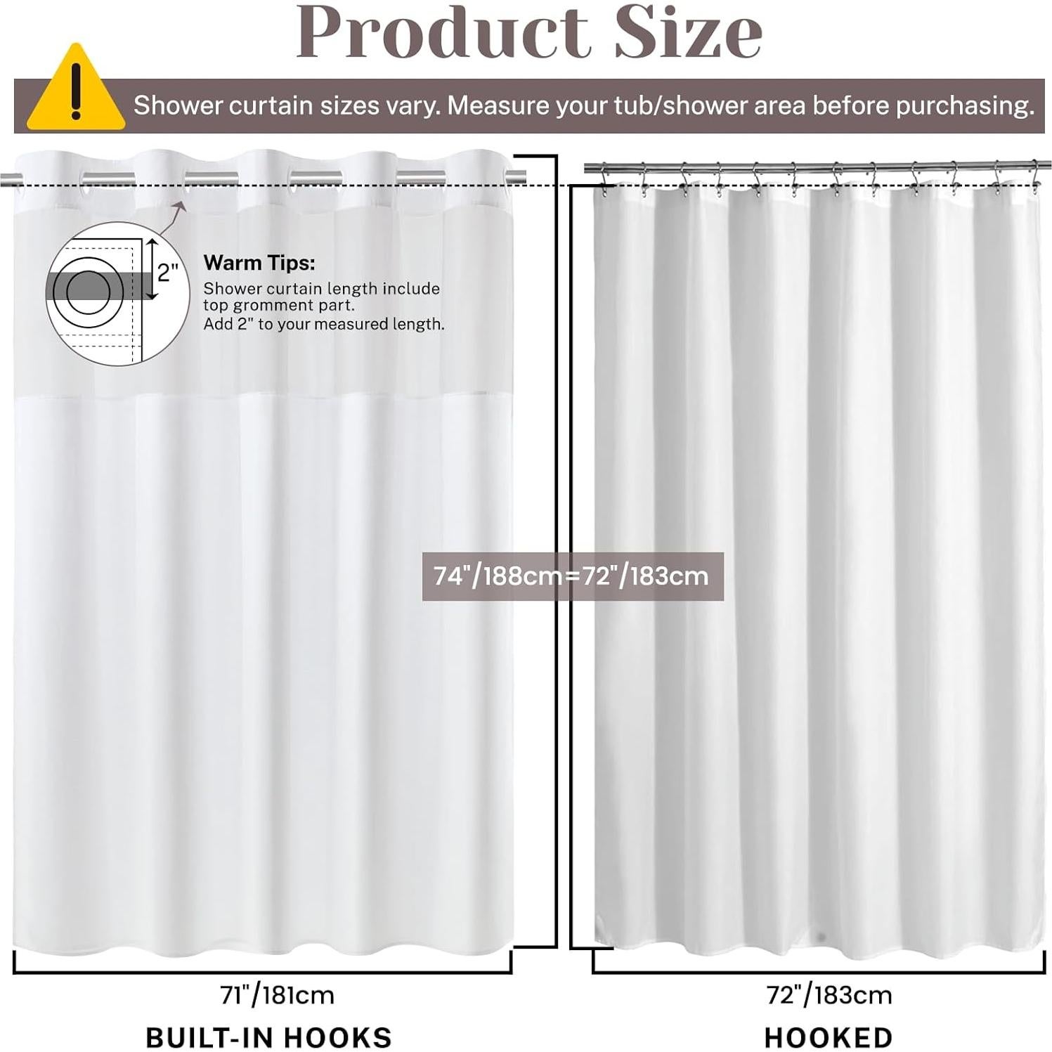 Cortina de Ducha Texturizada SORTTO Blanca 180x188 cm Impermeable