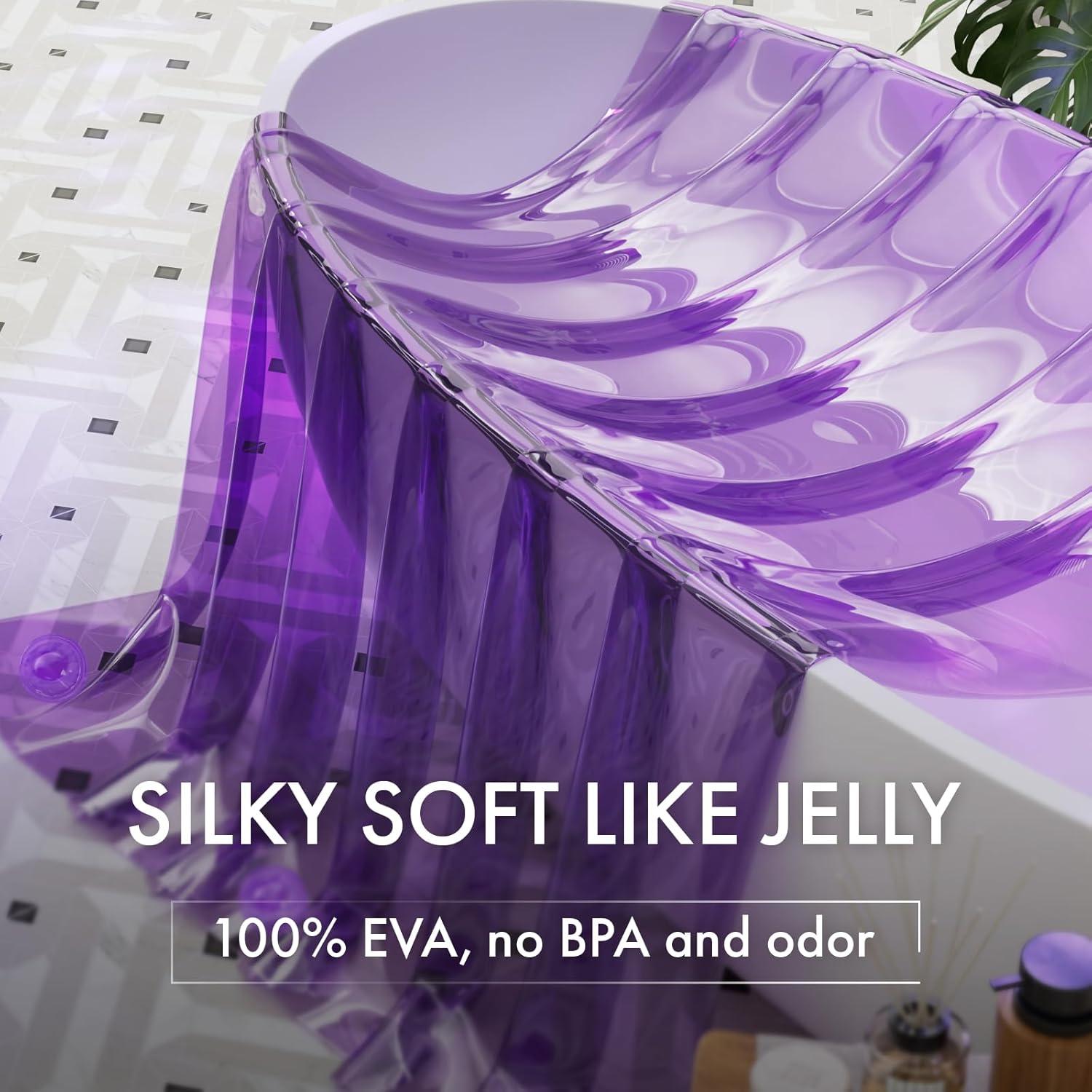 Cortina de Ducha Sin Ganchos AmazerBath 72x75 cm Lavanda